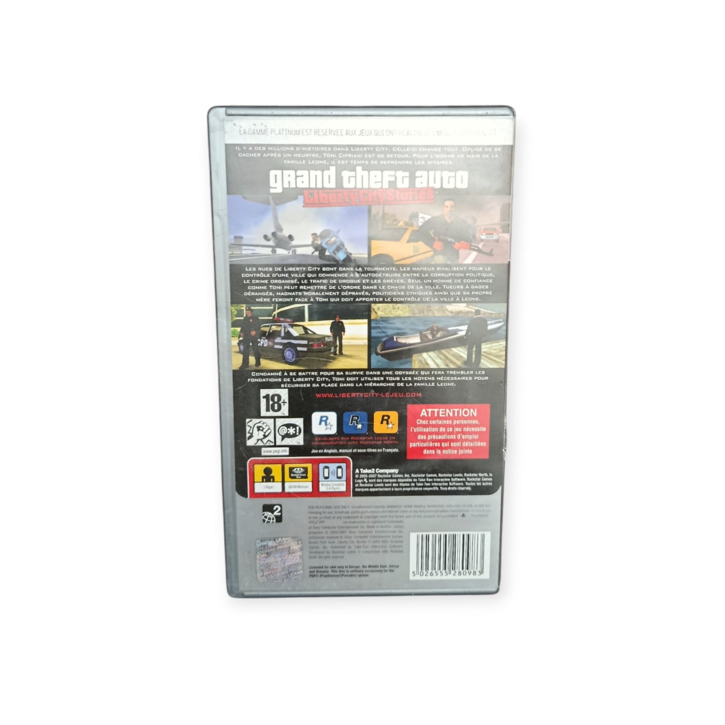 Grand Theft Auto Liberty City Stories Playstation Portable (PSP) Version Platinum