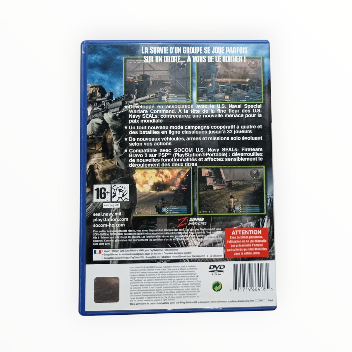 SOCOM 4 US Navy Seals Combined Assault playstation 2 (PS2)
