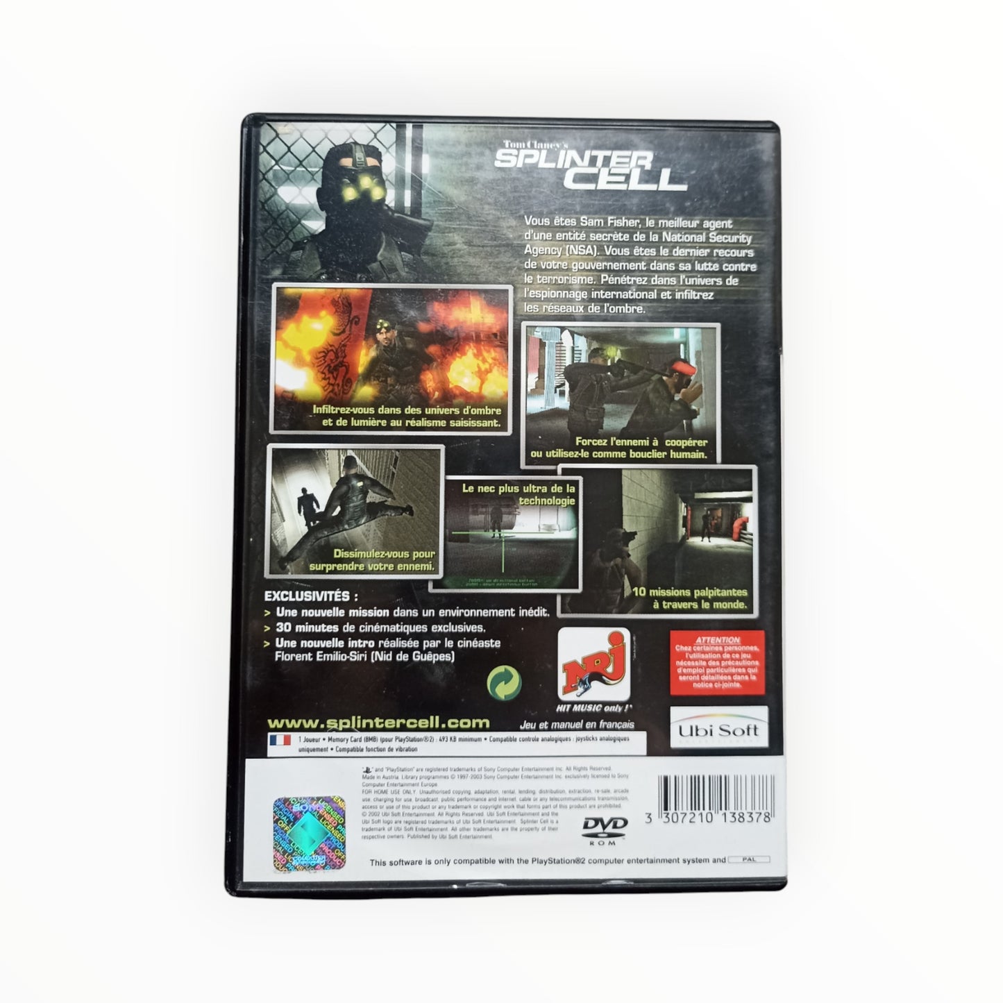 Tom Clancy's Splinter Cell playstation 2 (PS2)