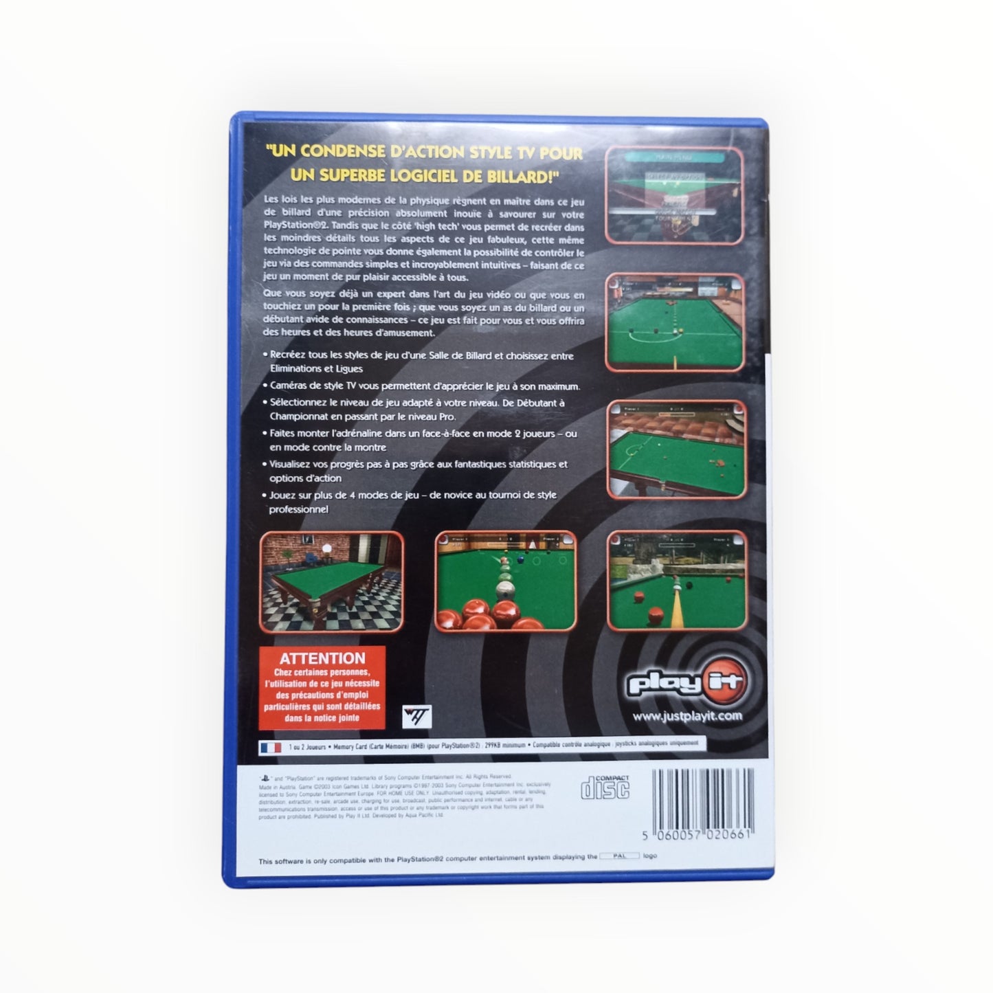 International Snooker Championship playstation 2 (PS2)