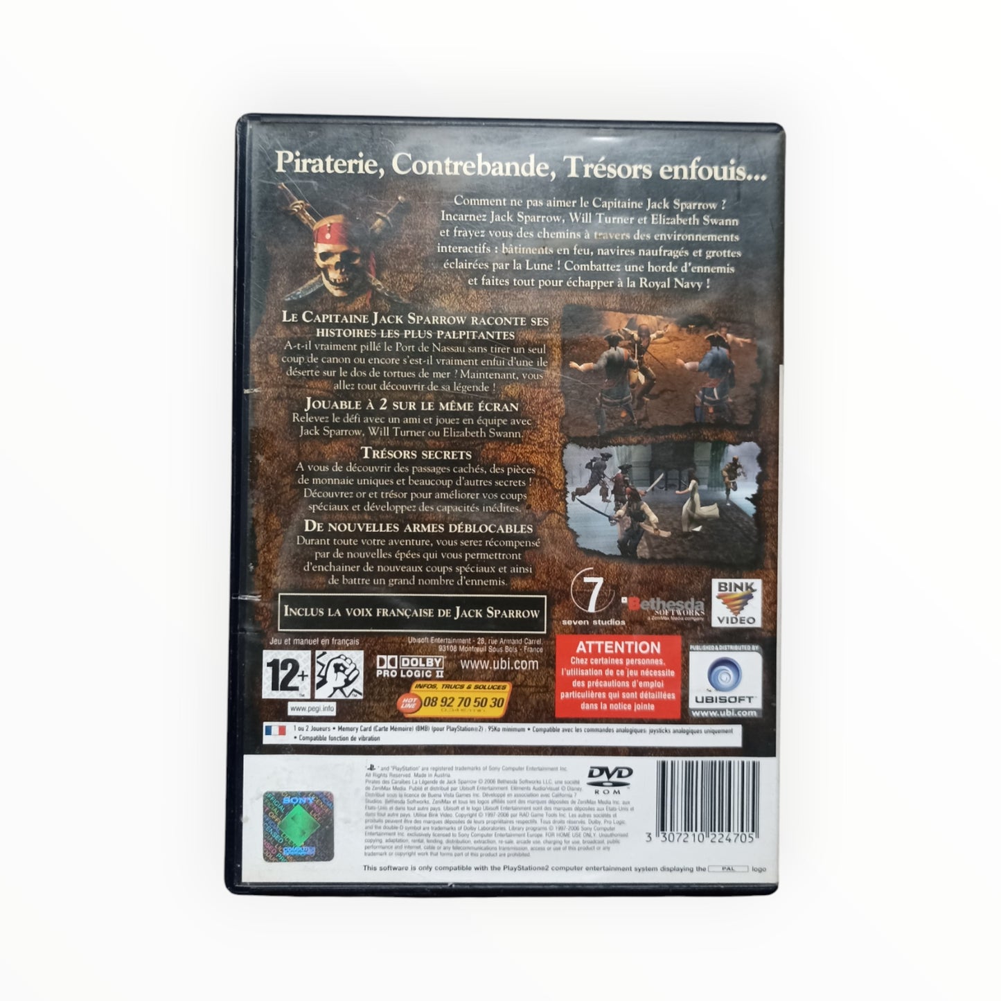 Pirates des Caraïbes : La Légende de Jack Sparrow playstation 2 (PS2)