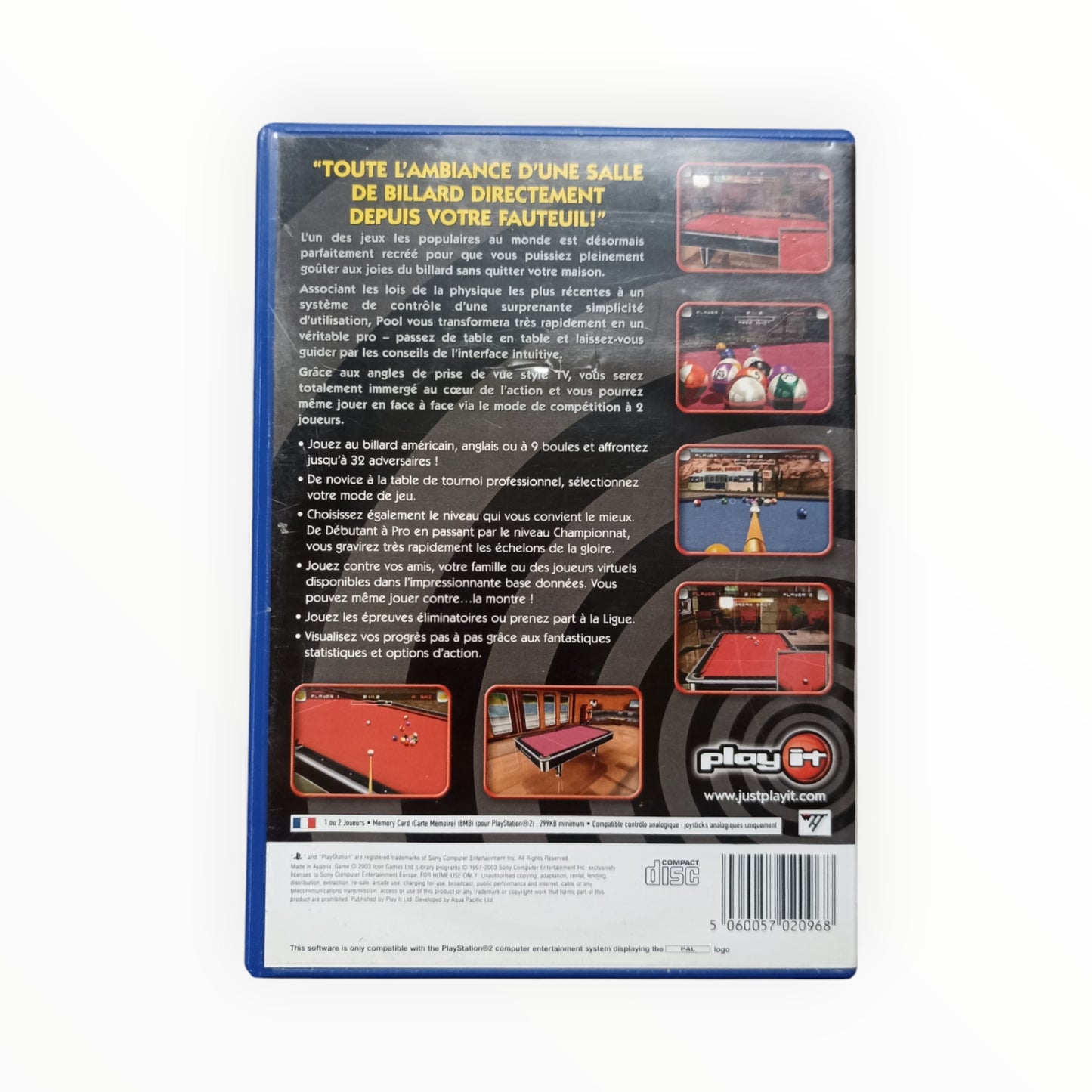 International Pool Championship playstation 2 (PS2)