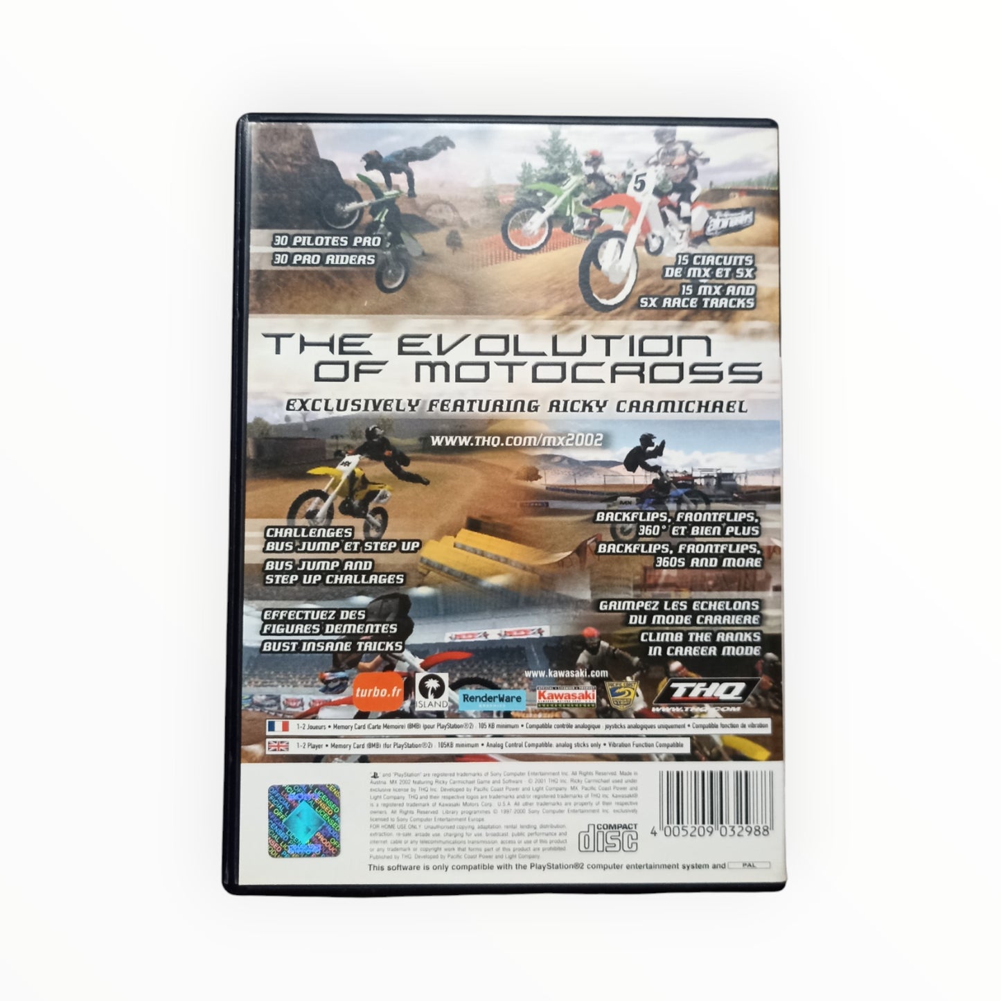 MX 2002 Featuring Ricky Carmichael playstation 2 (PS2)