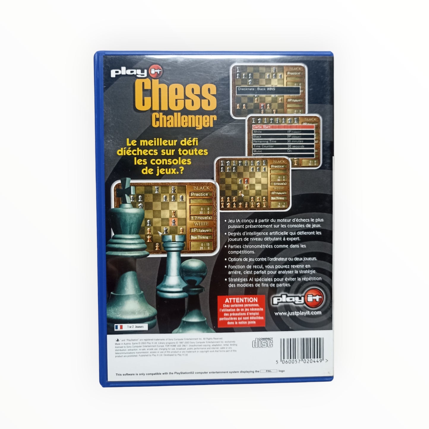 Play It Chess Challenger playstation 2 (PS2)