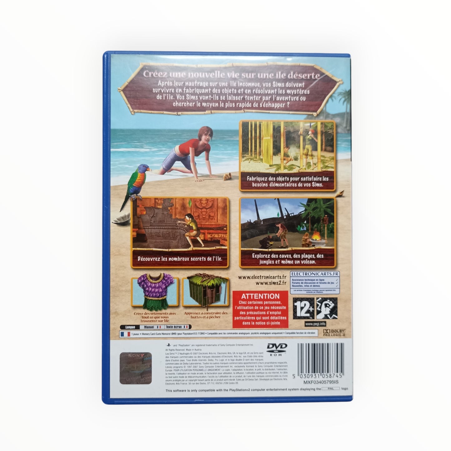 Les Sims 2 Naufragés playstation 2 (PS2)
