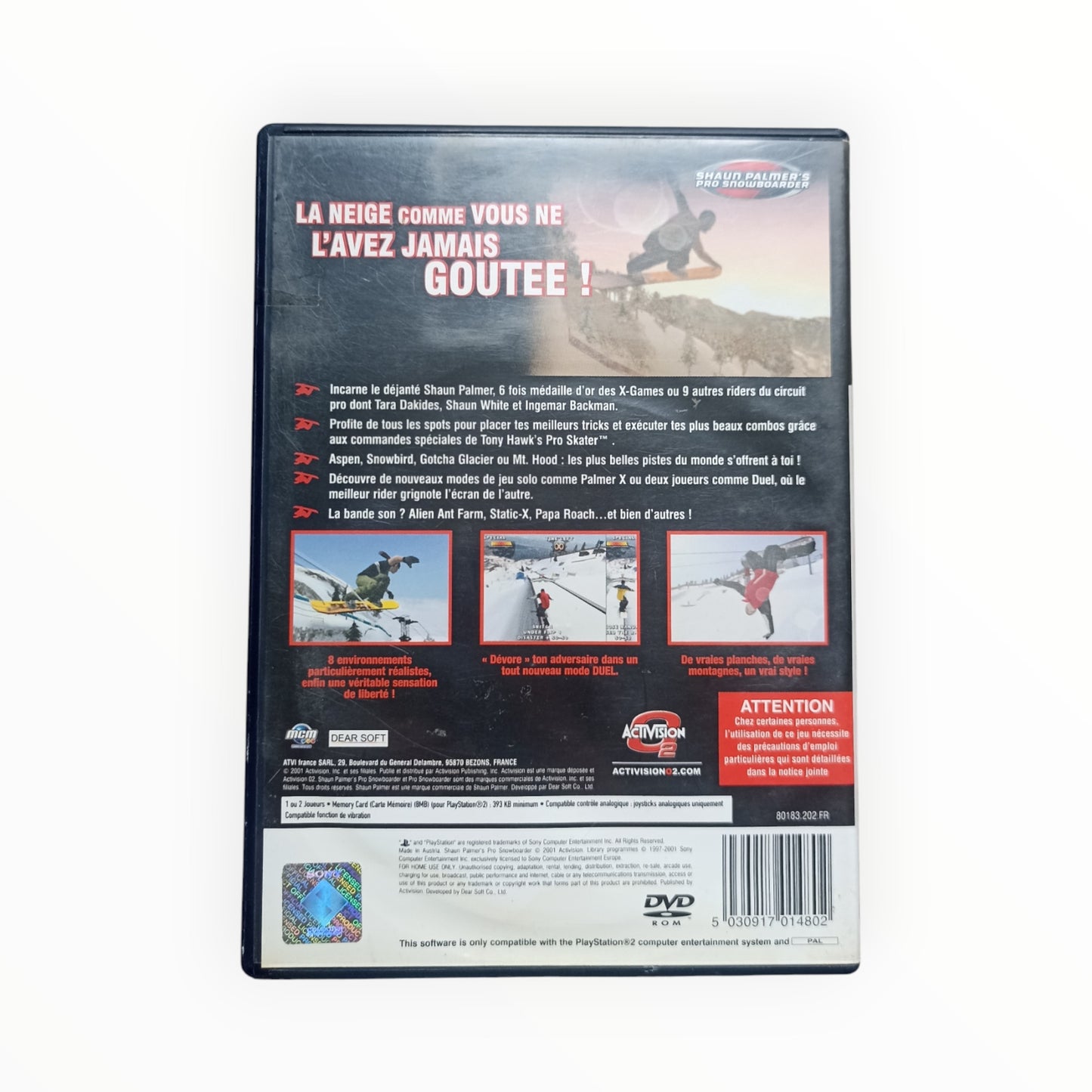 Shaun Palmer's Pro Snowboarder playstation 2 (PS2)