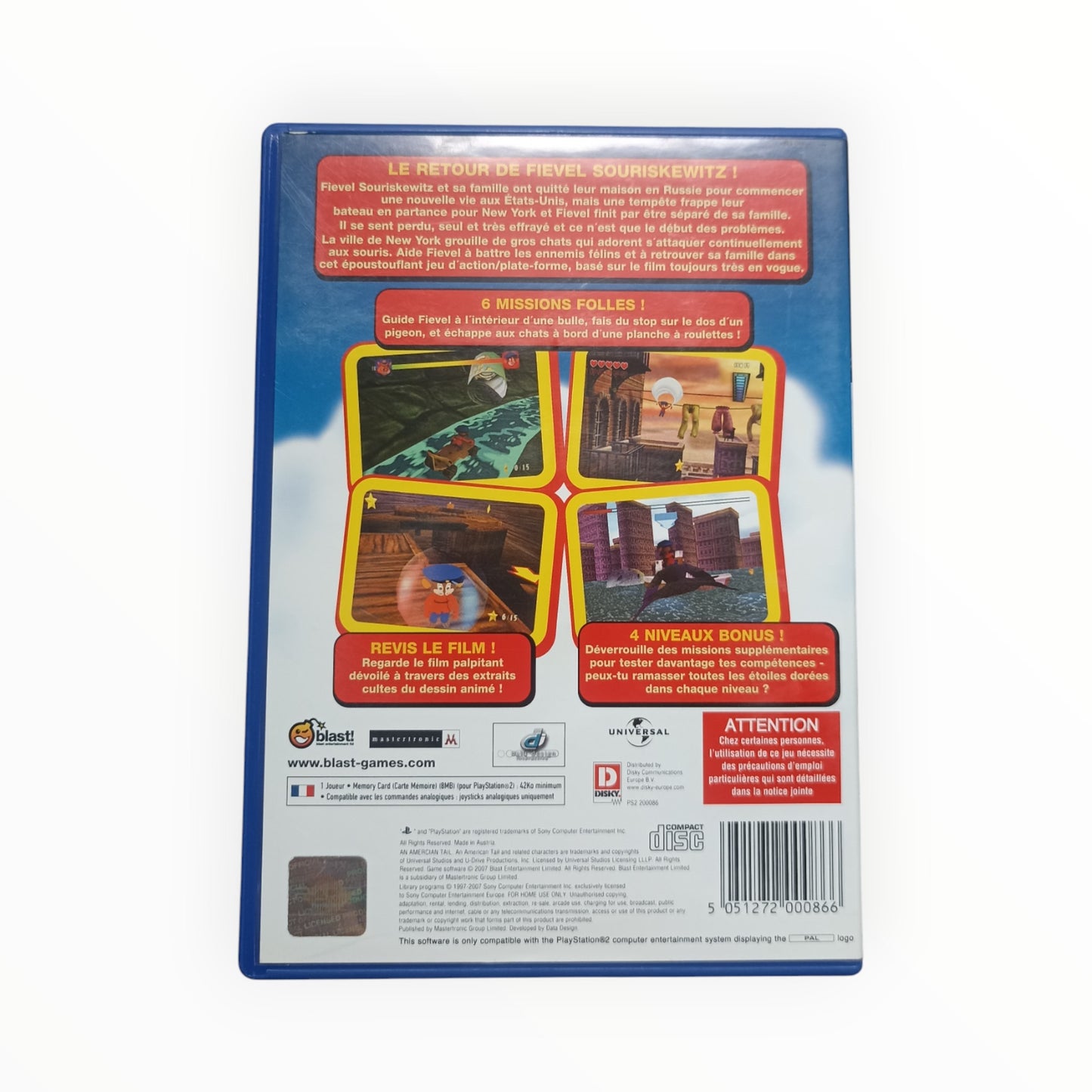 Fievel et le Nouveau Monde playstation 2 (PS2)