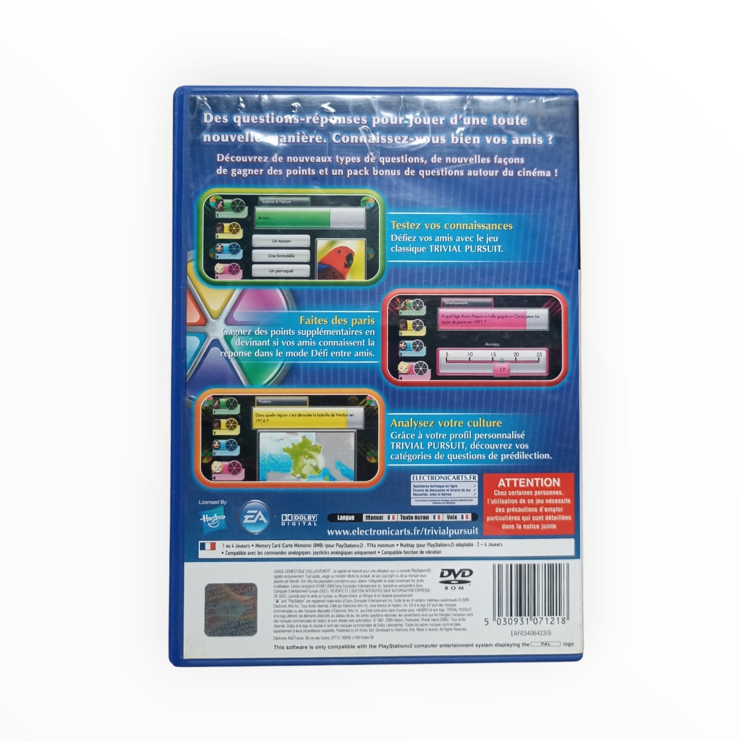Trivial Pursuit playstation 2 (PS2)
