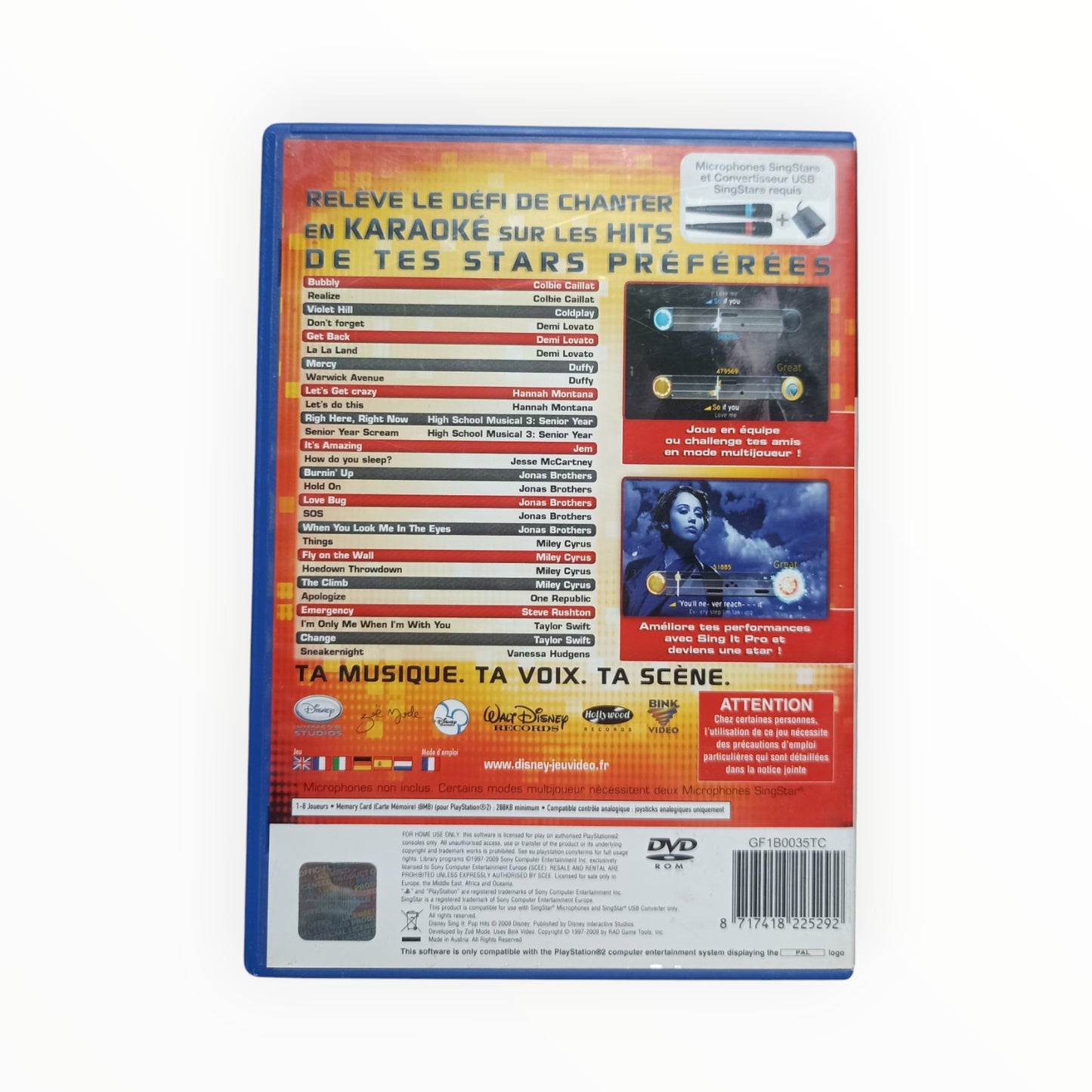 disney sing it pop hits playstation 2 (PS2)