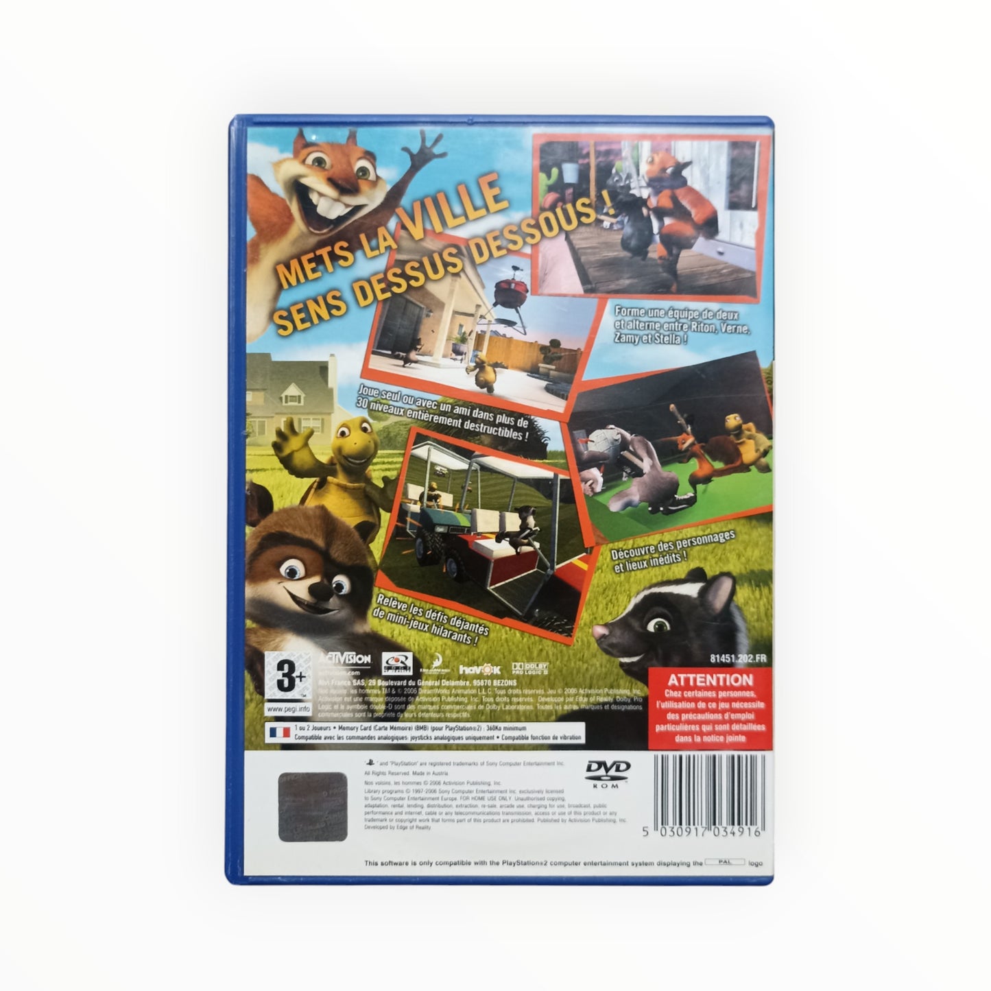 Nos Voisins les Hommes playstation 2 (PS2)