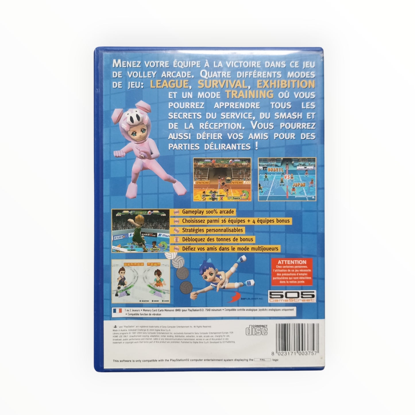 Volleyball Challenge playstation 2 (PS2)