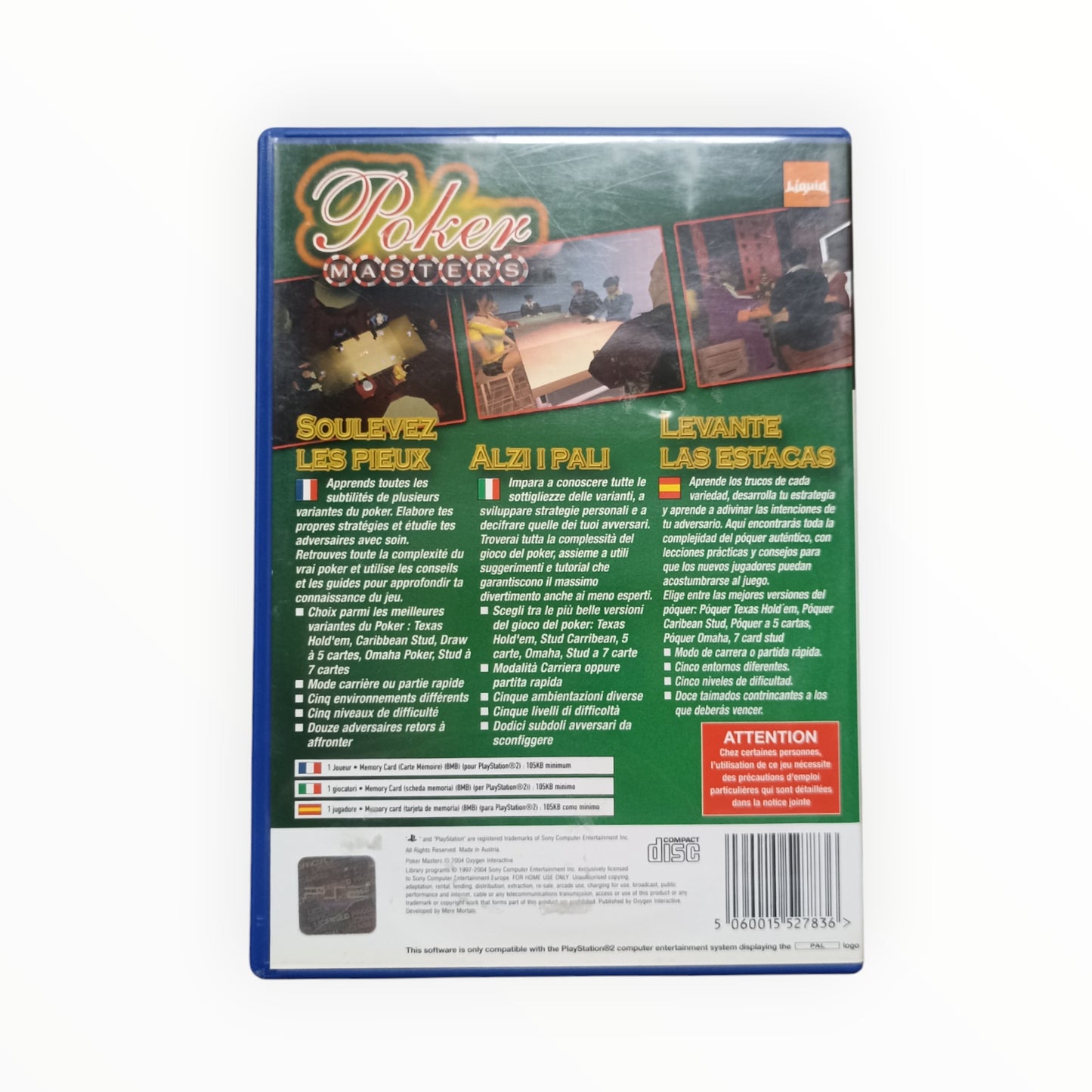 Poker Masters playstation 2 (PS2)