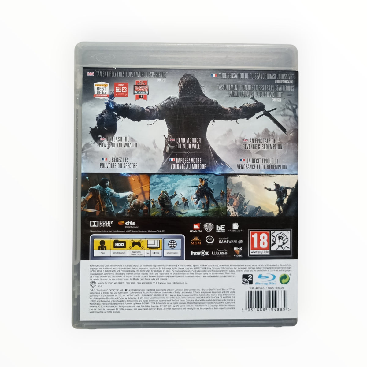 shadow of mordor Playstation 3 (PS3)