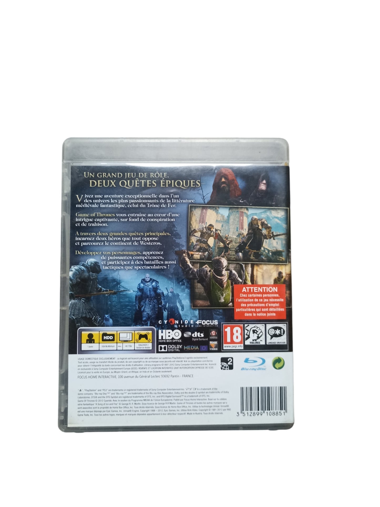 Game Of Thrones Playstation 3 (PS3)
