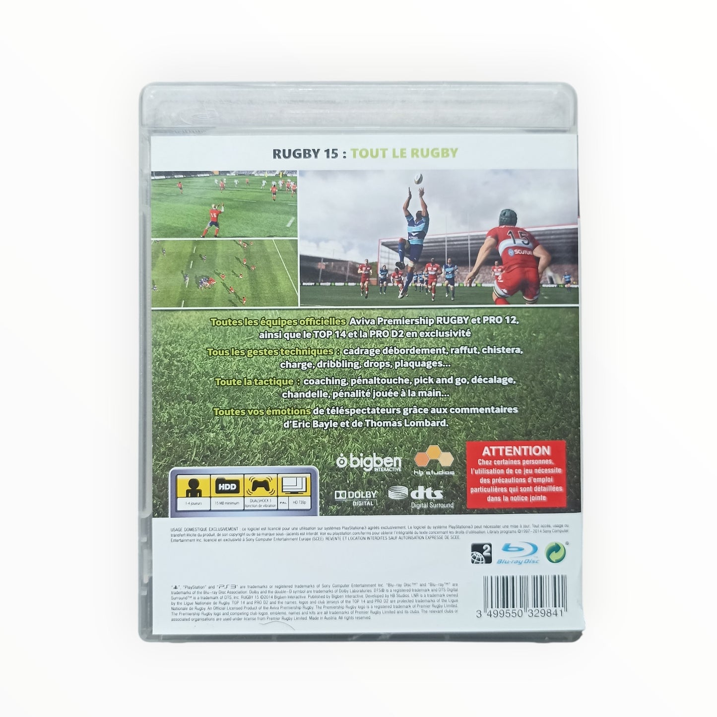 rugby 15 playstation 3 (PS3)