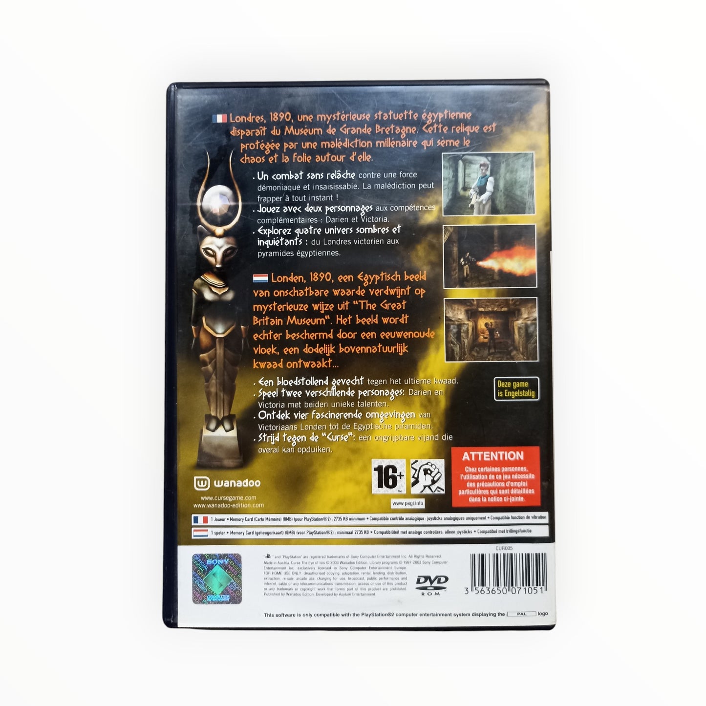 Curse the Eye of Isis playstation 2 (PS2)