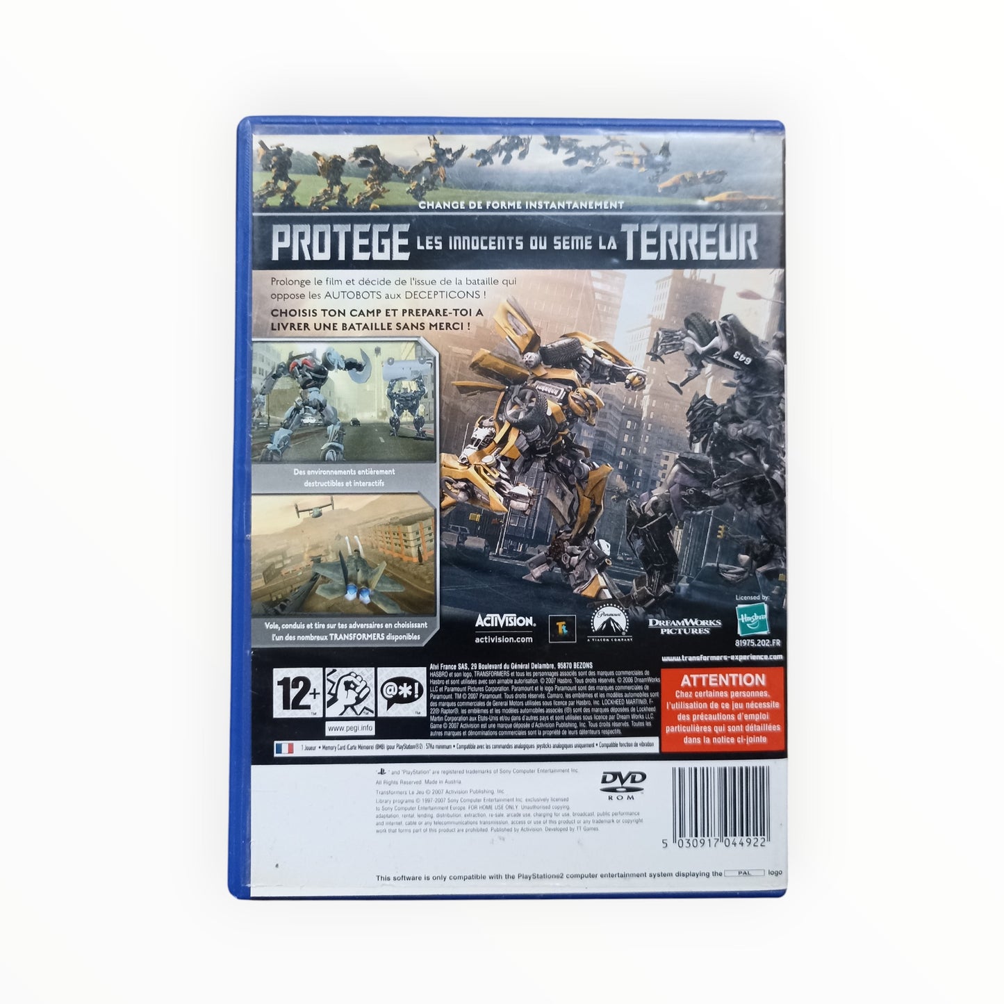 Transformers : Le Jeu playstation 2 (PS2)