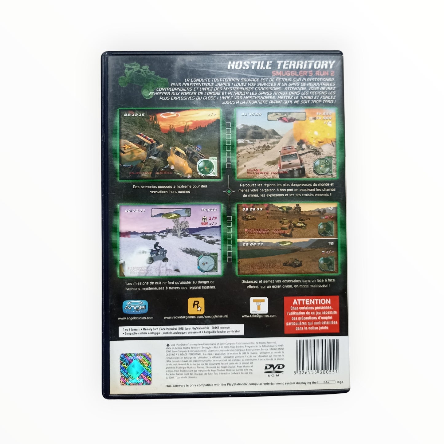 Hostile Territory Smuggler's Run 2 playstation 2 (PS2)