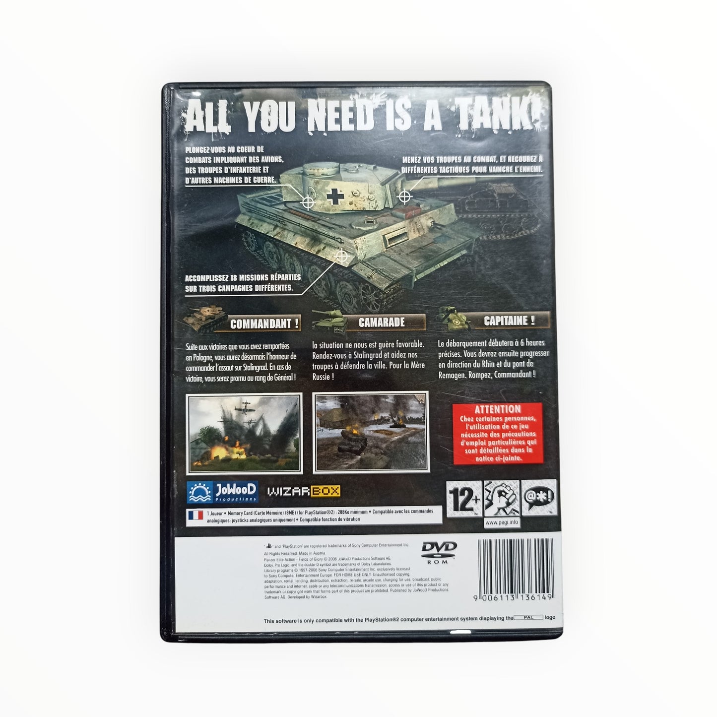 Panzer Elite Action Fields of Glory PS2 PAL FR Fonctionnel | Masaru