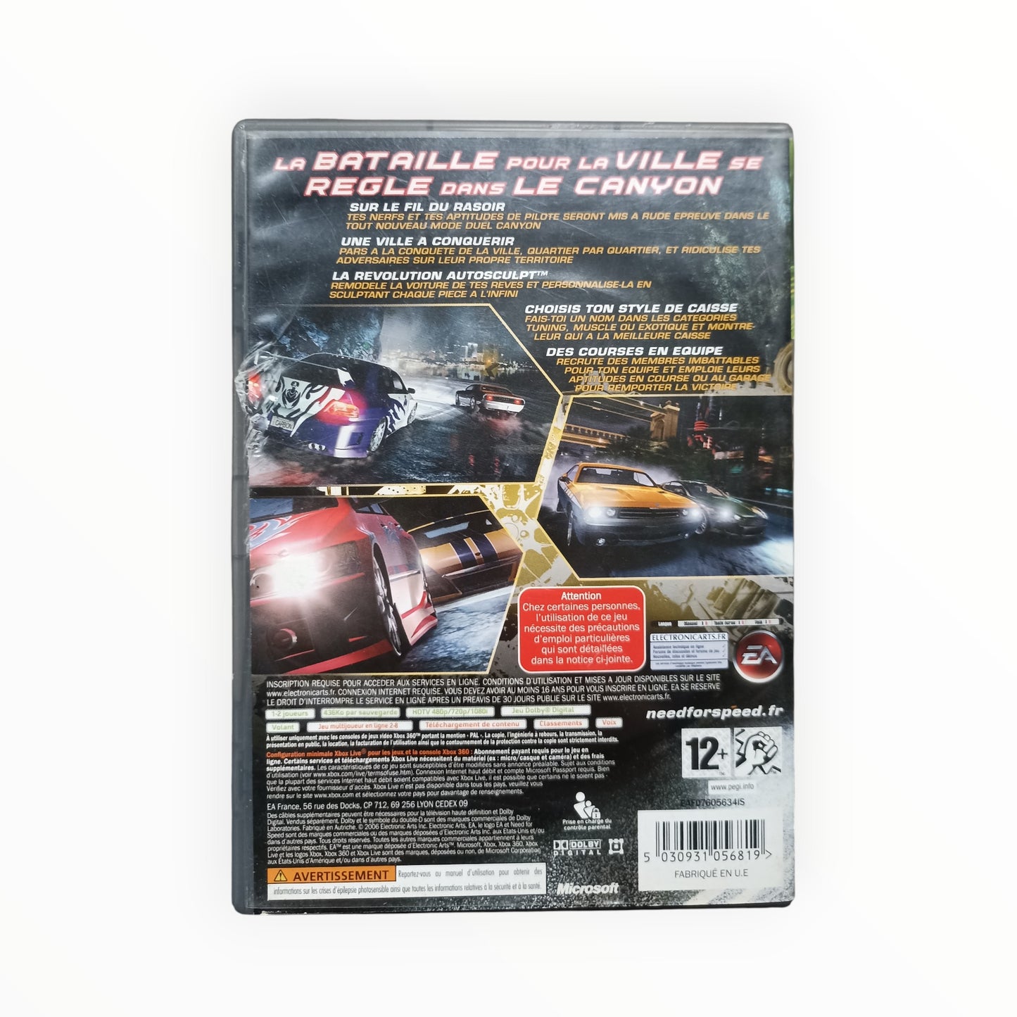 Need for Speed Carbon Classics Xbox 360 PAL FR Fonctionnel | Masaru