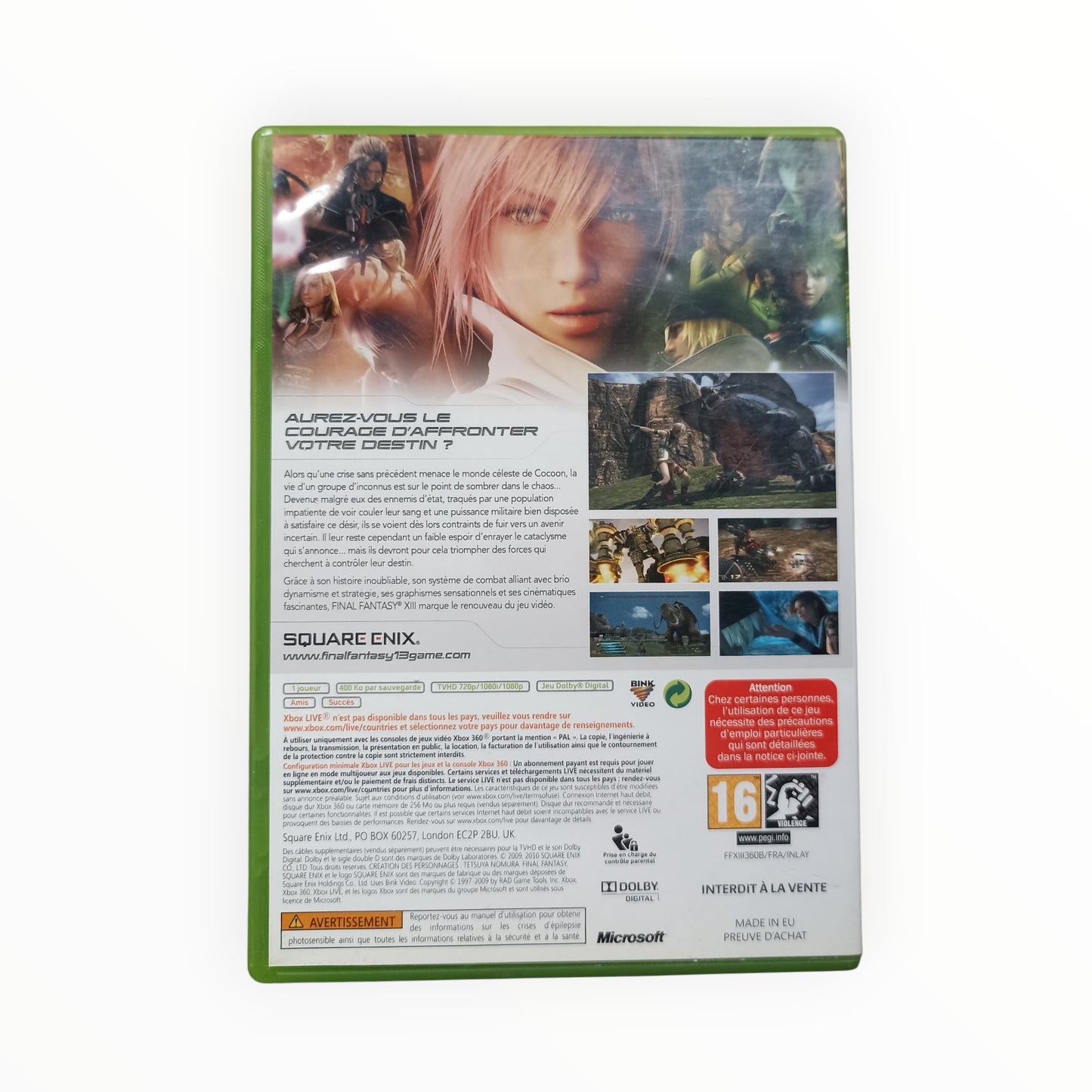 final fantasy XIII Xbox 360