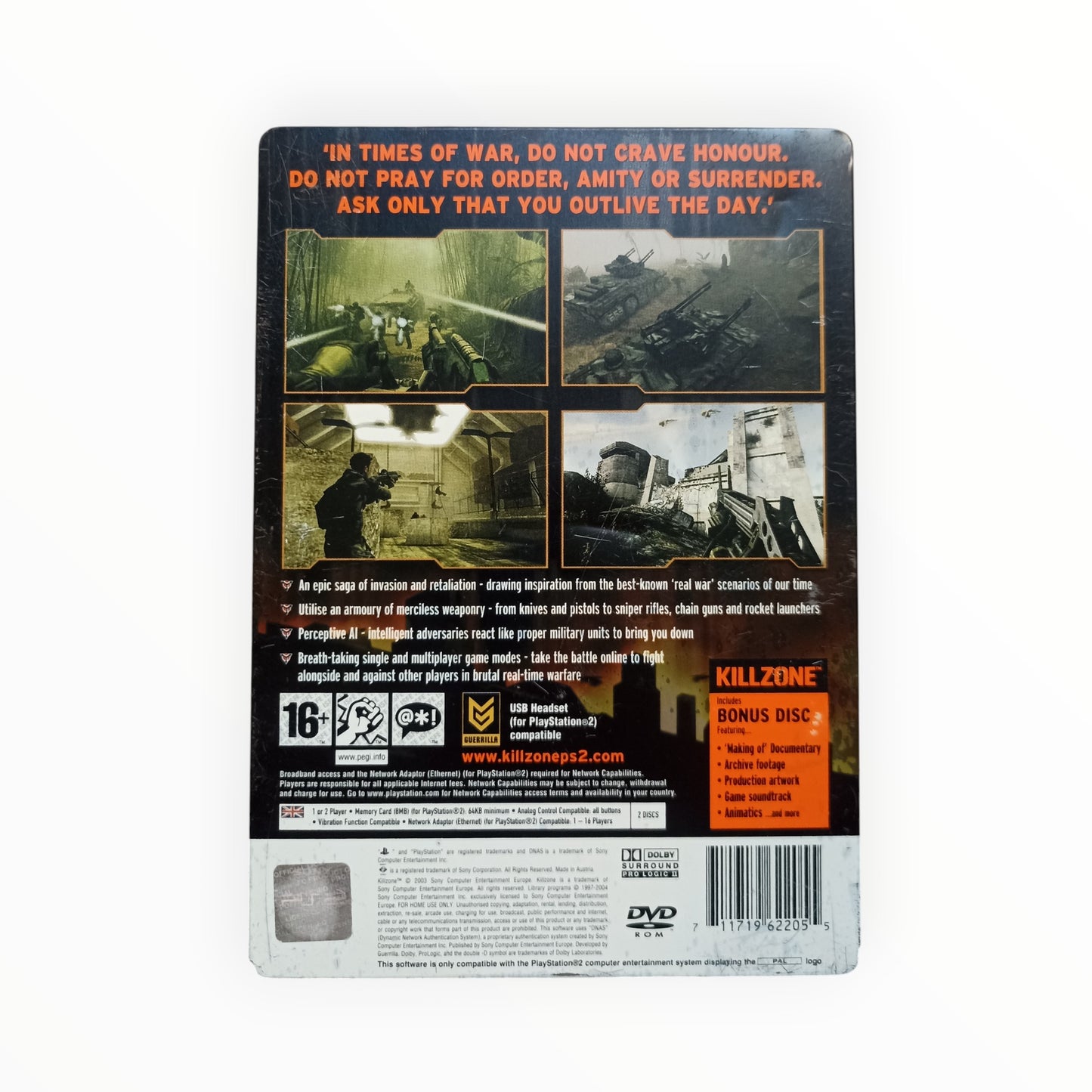 killzone collector's edition Playstation 2 (PS2)