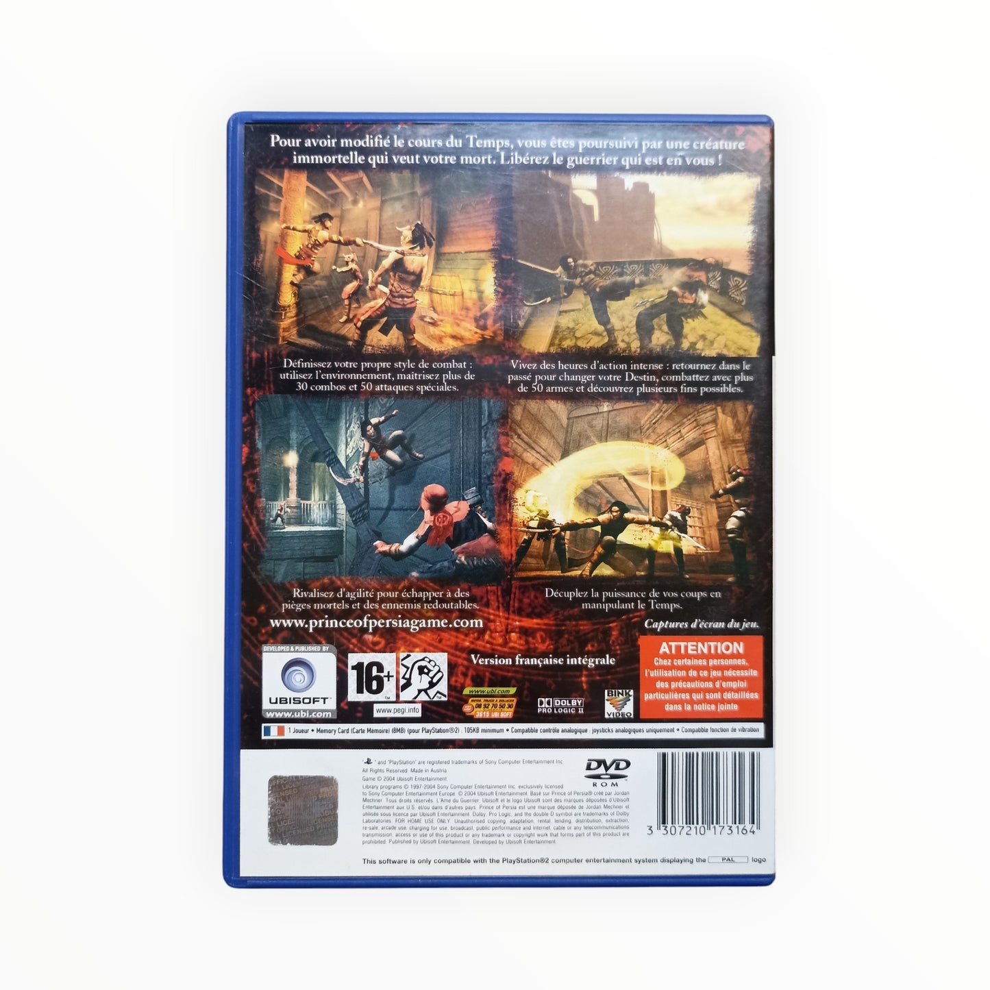 prince of persia l'âme du guerrier Playstation 2 (PS2)