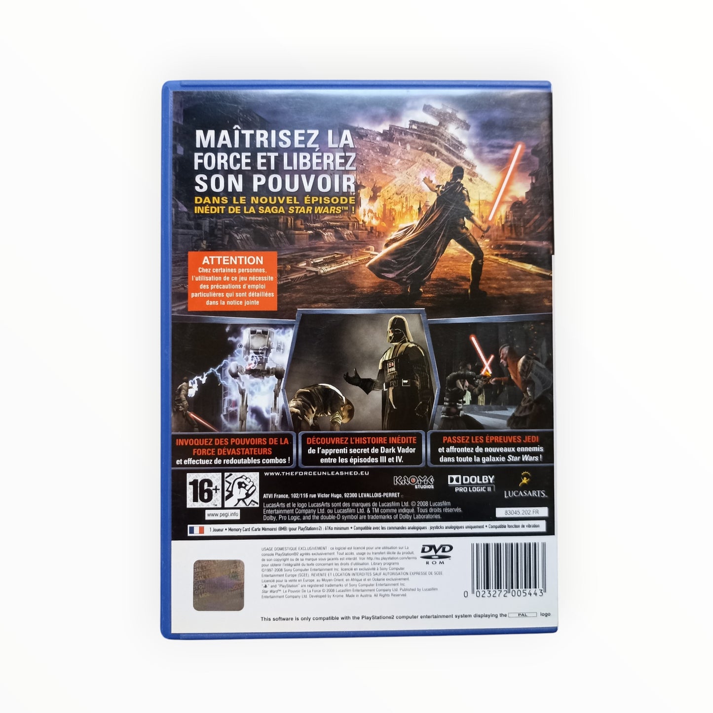 star wars le pouvoir de la force Playstation 2 (PS2)