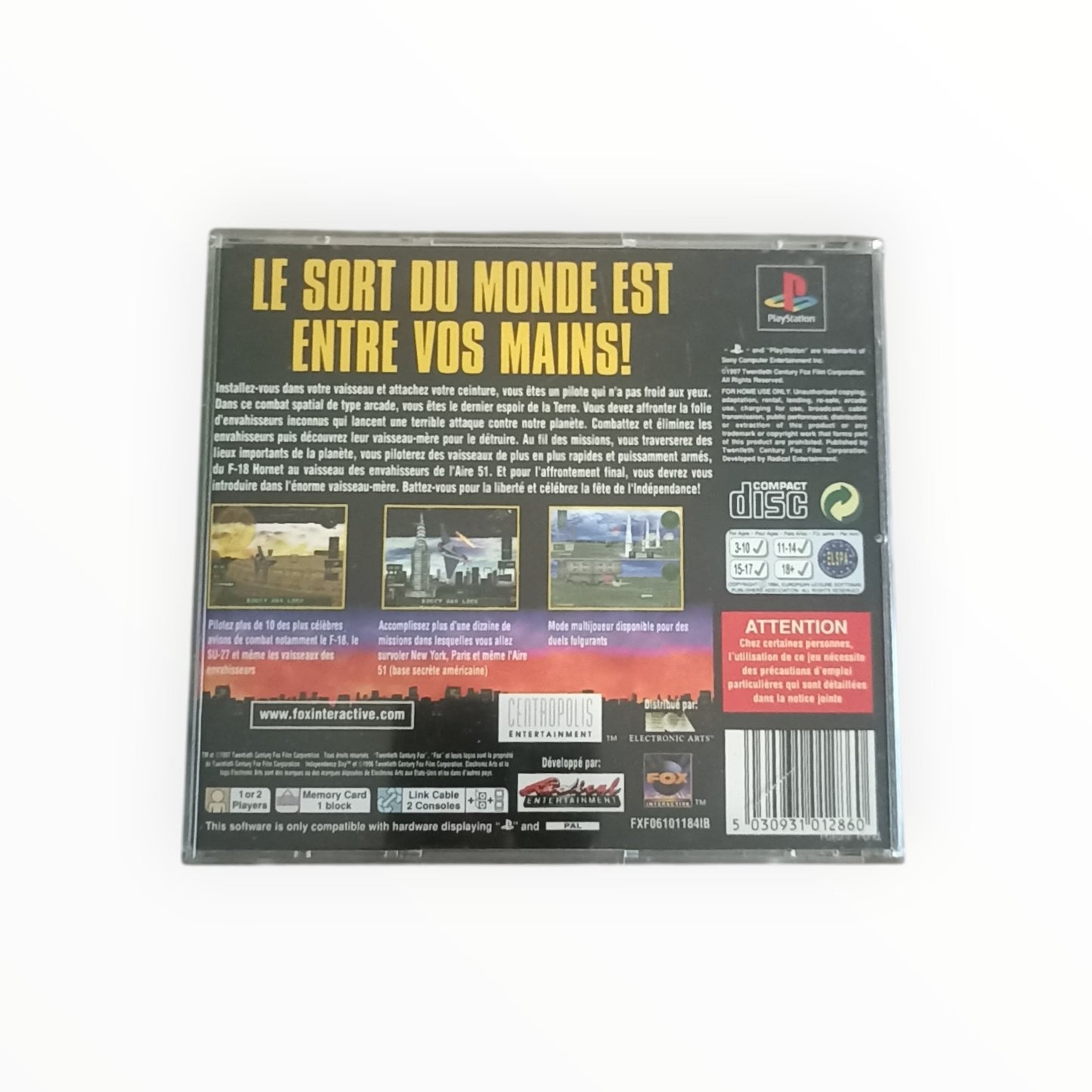 independence day the game playstation 1 PS1