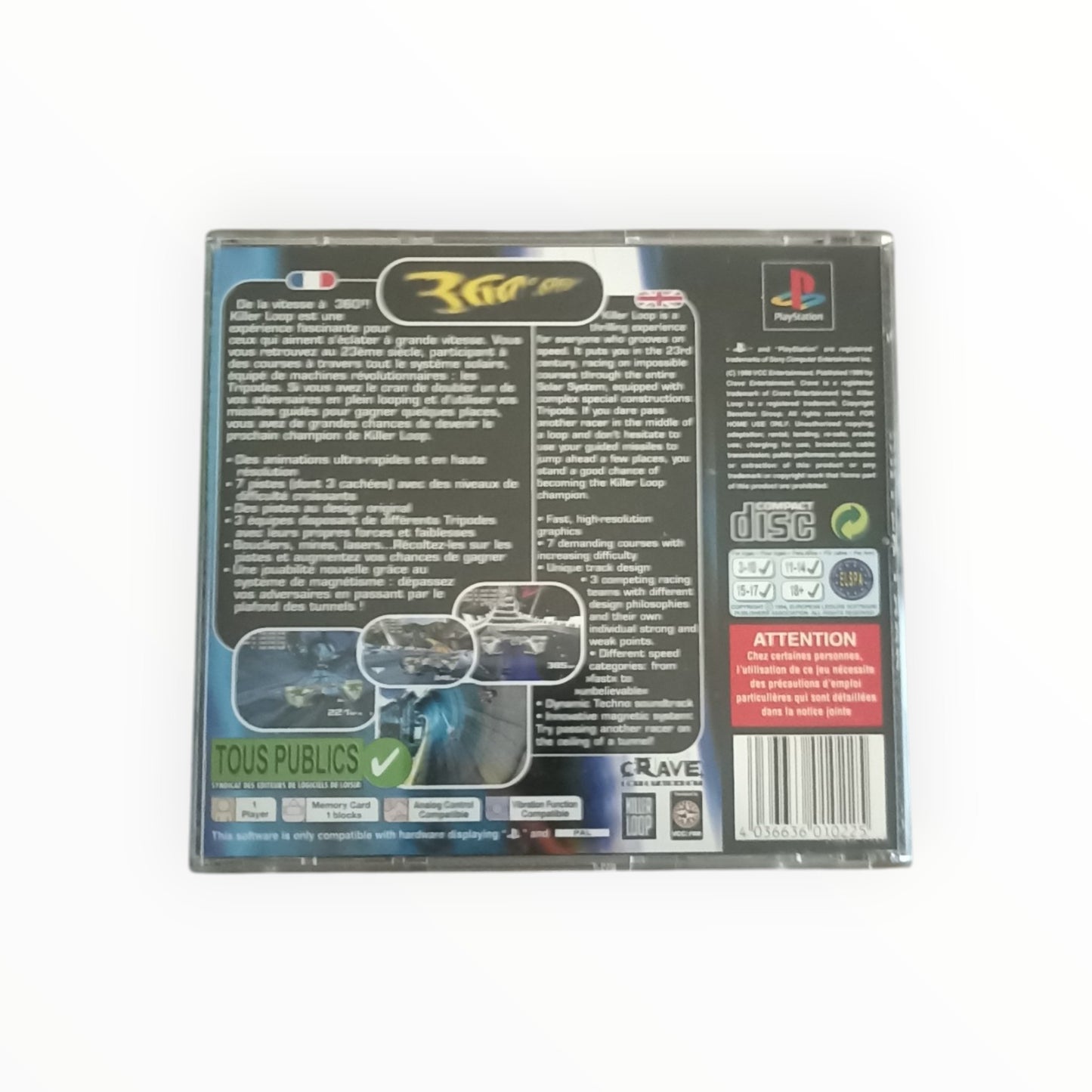 killer loop playstation 1 (PS1)