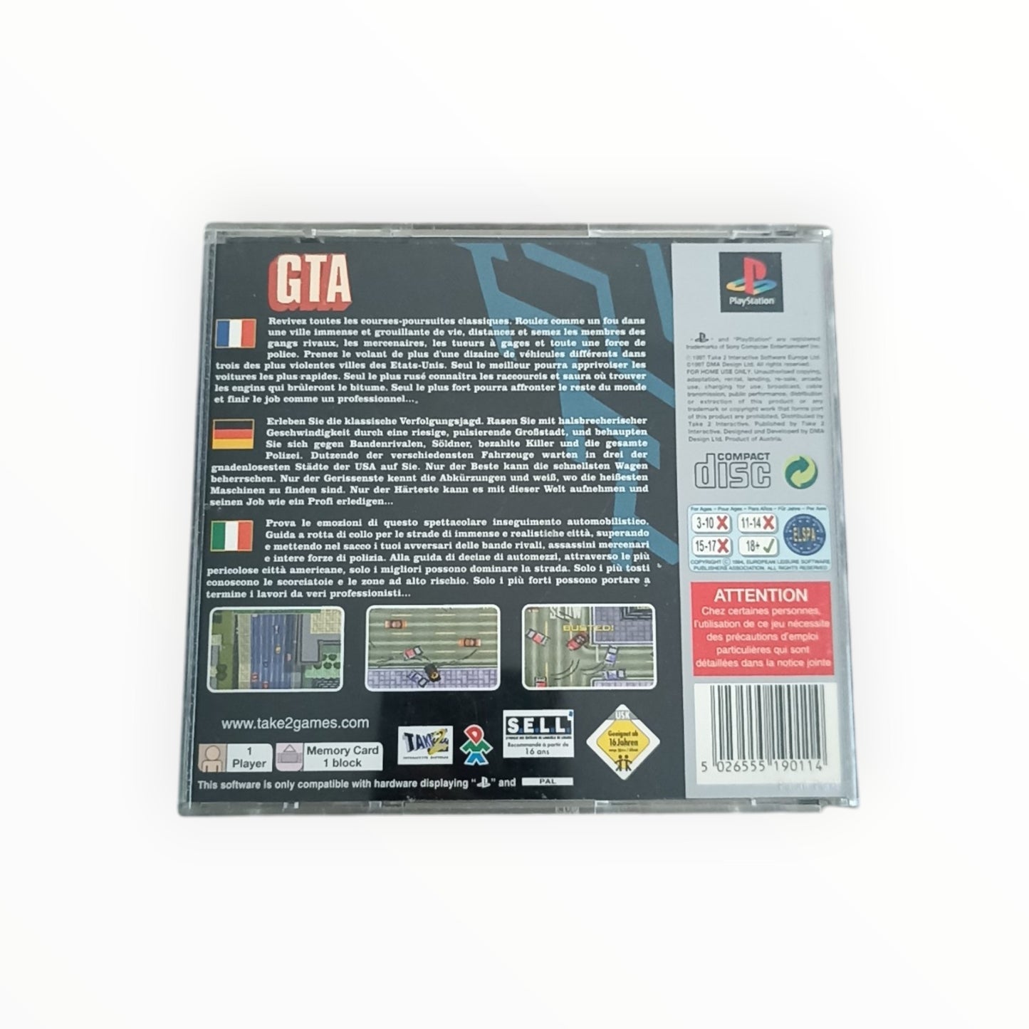 GTA Playstation 1 (PSP) Version Platinum