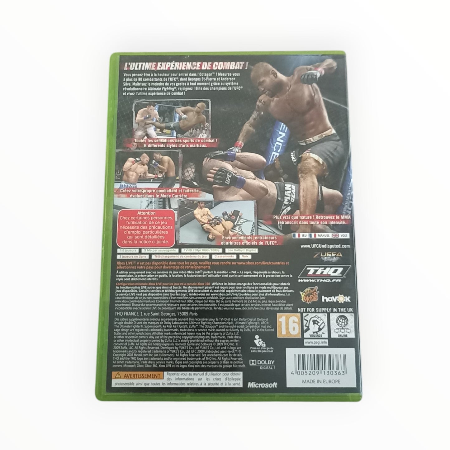 UFC Undisputed Xbox 360 Version Classics