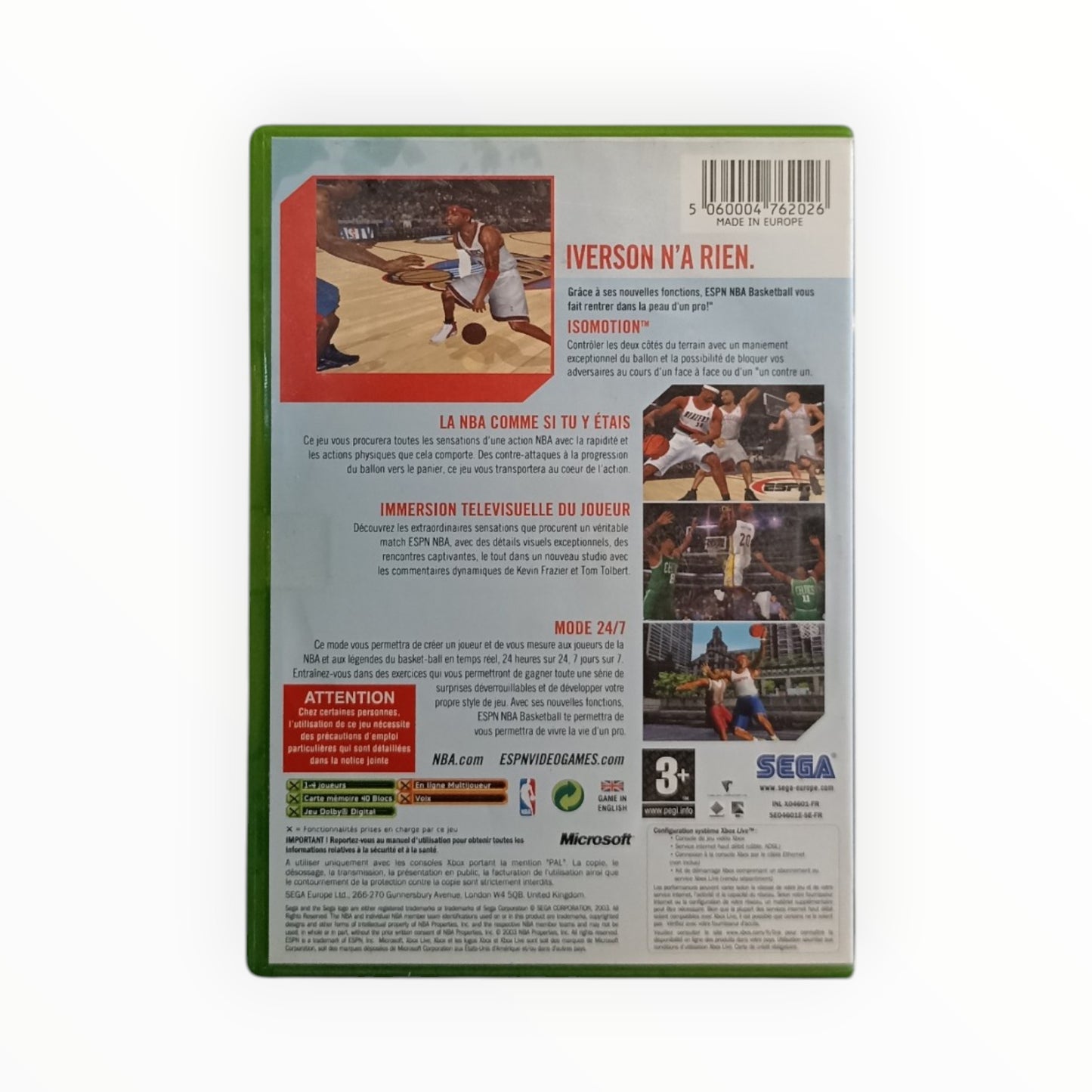 ESPN NBA Basketball Xbox