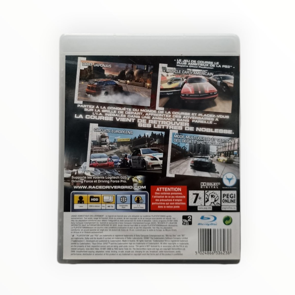 Race Driver GRID PlayStation 3 Complet en boîte