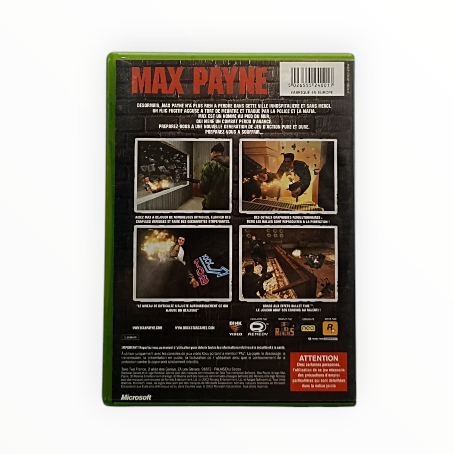 Max Payne Xbox complet