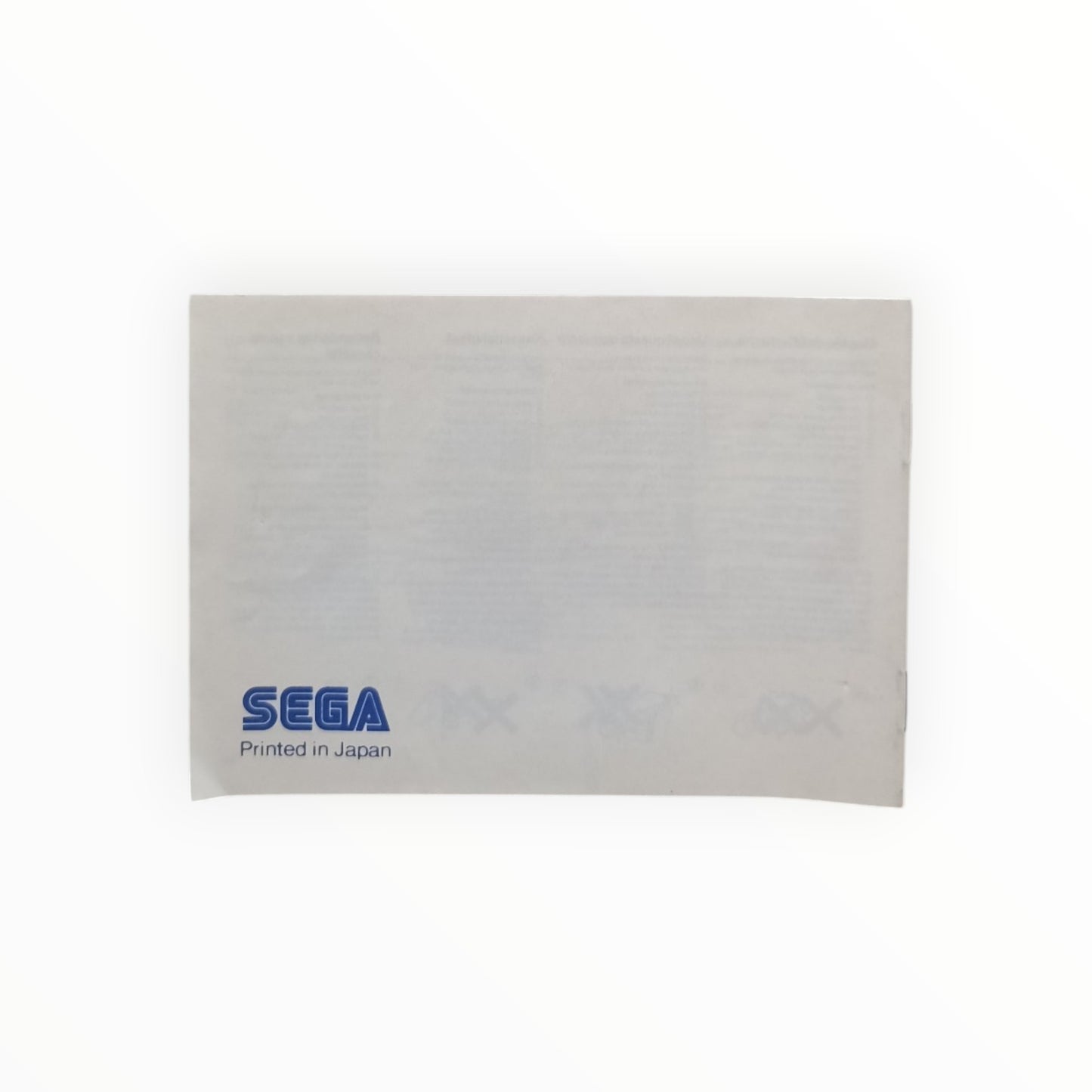 Sonic The Hedgehog Notice Sega Master System