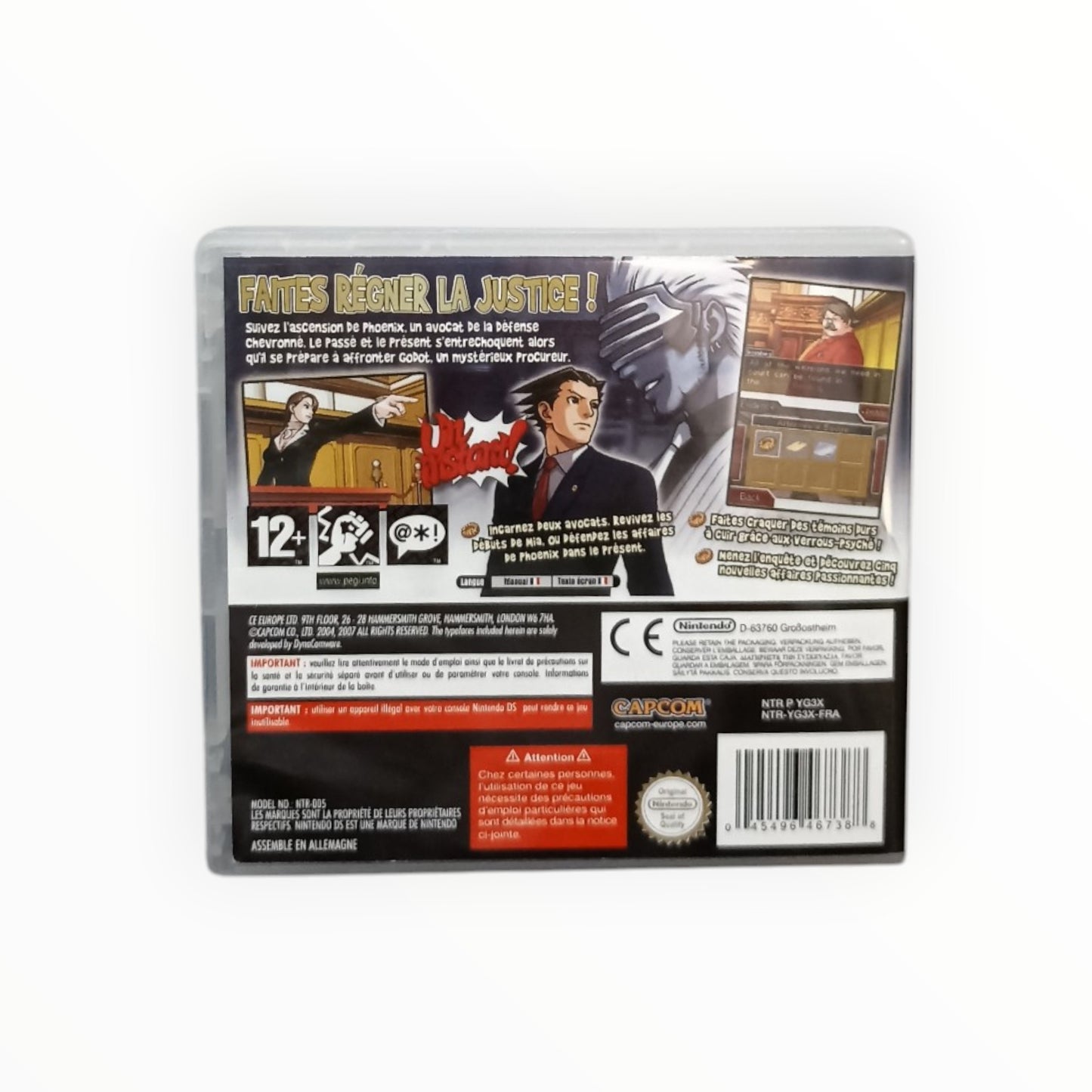 Phoenix Wright Ace Attorney Trials and Tribulations Jeu Nintendo DS