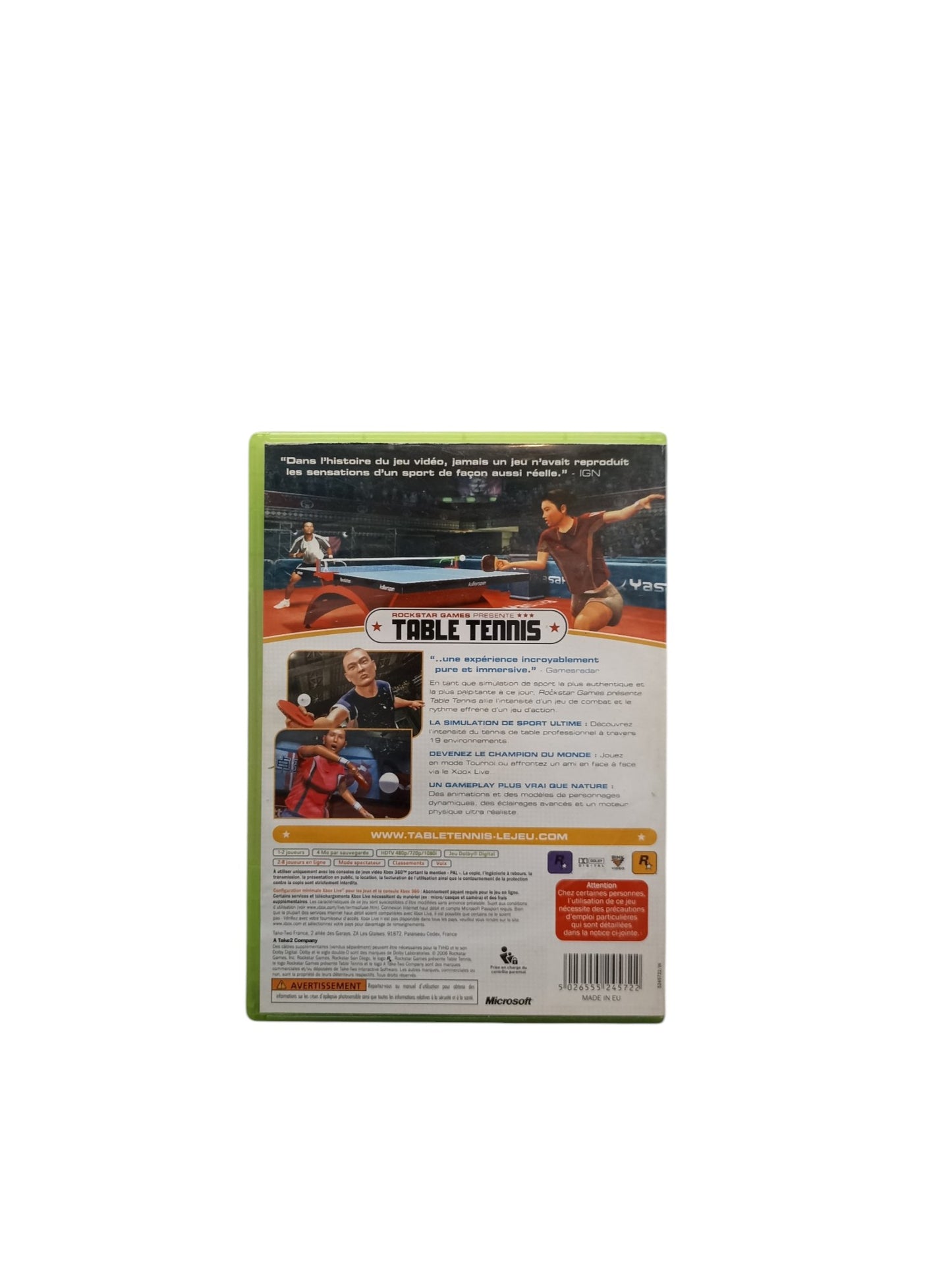 Table tennis Xbox 360 Complet
