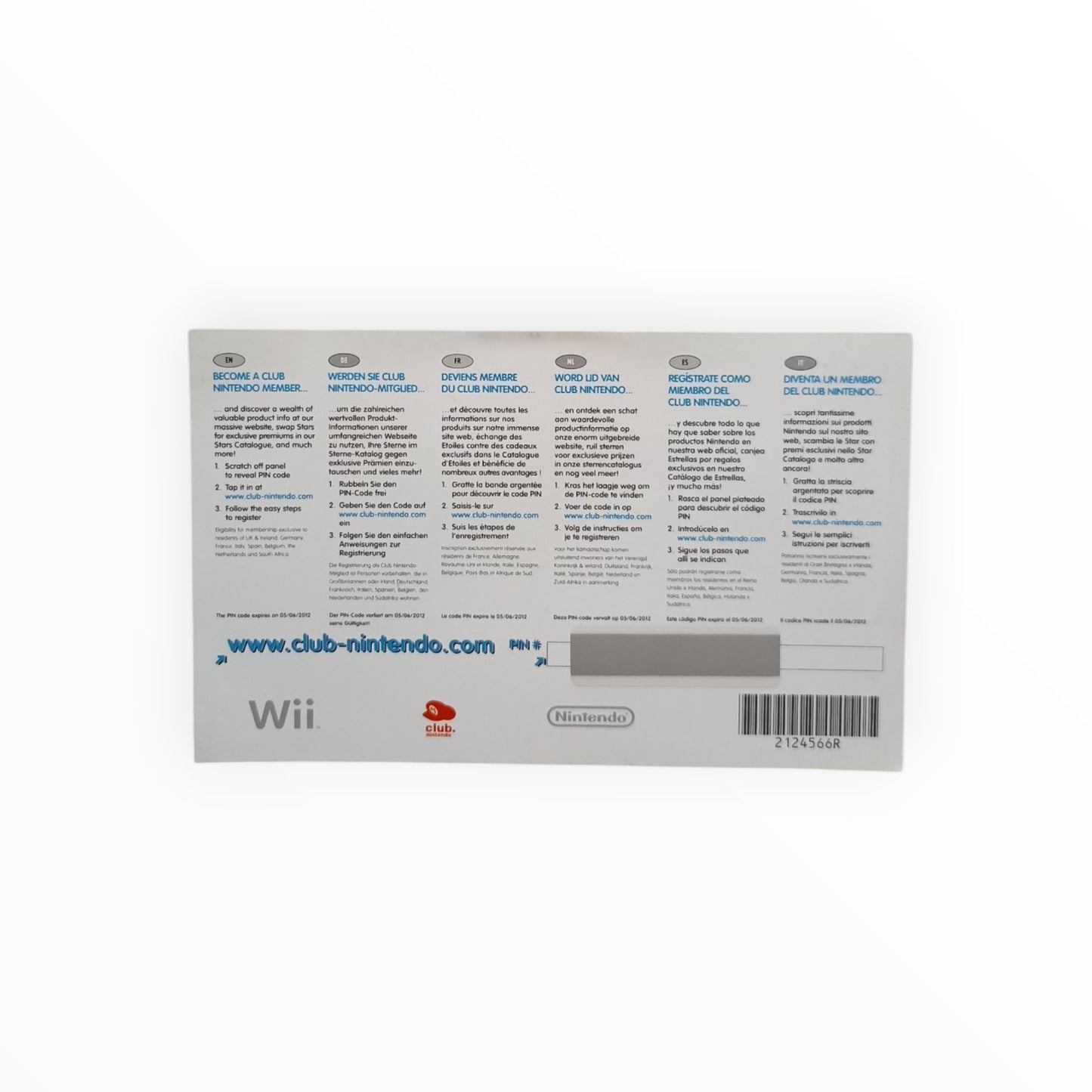 Animal Crossing Let’s Go To The City Carte VIP Wii non gratté version français