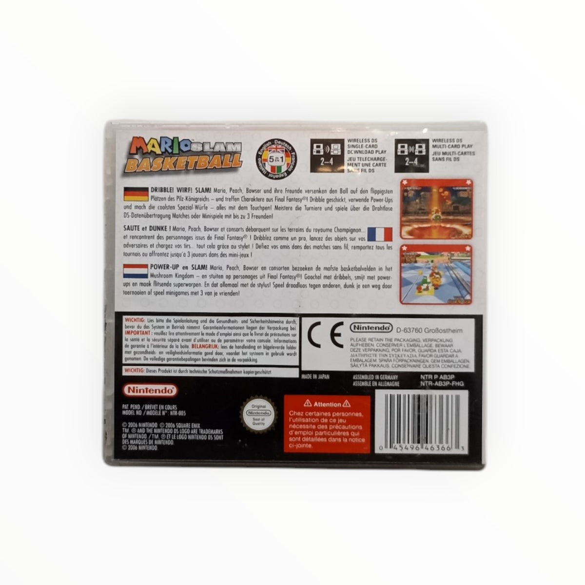 Mario Slam Basketball Nintendo DS (Boite et Notice sans le jeu)