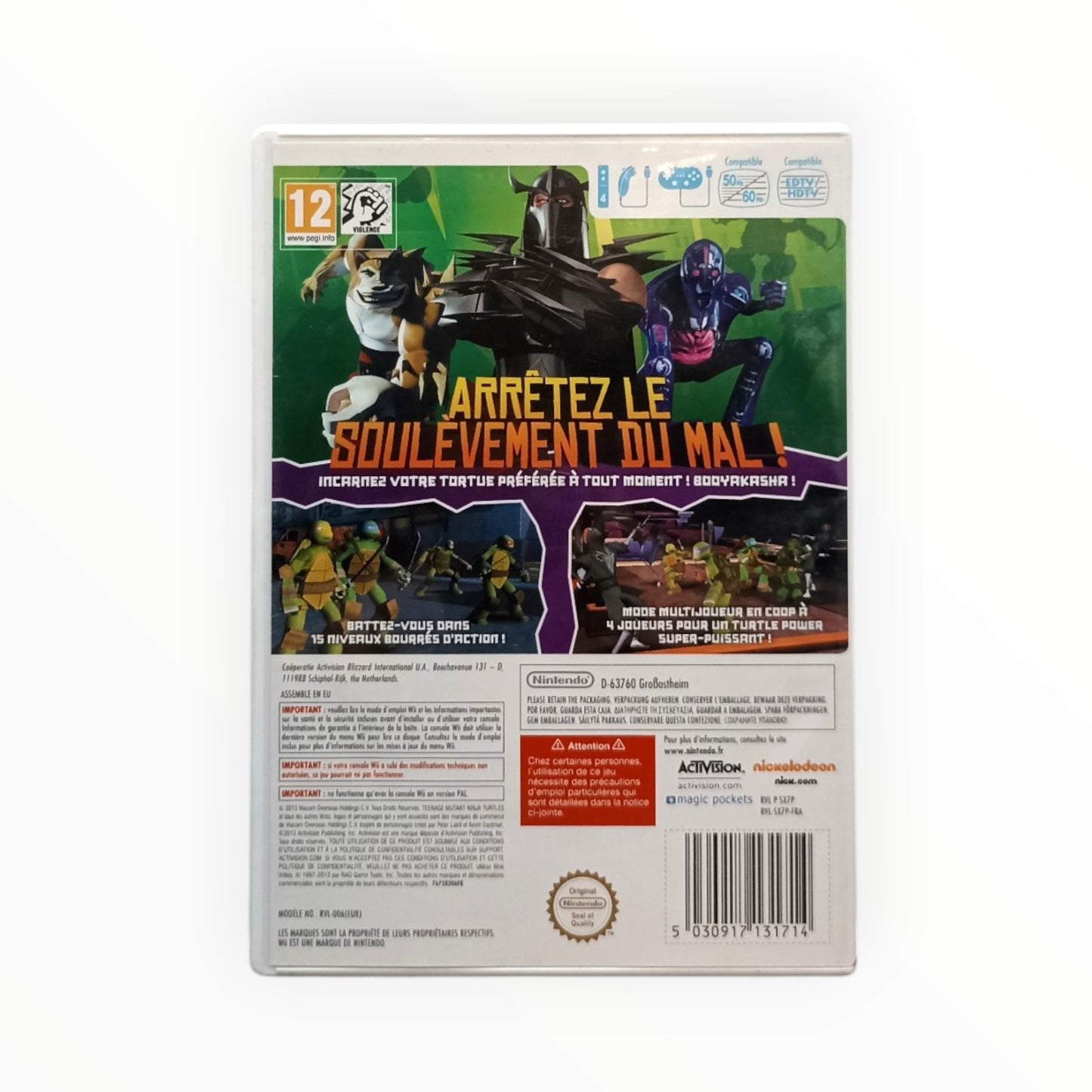 Teenage Mutant Ninja Turtles Nickelodeon EUR Nintendo Wii (Wii)