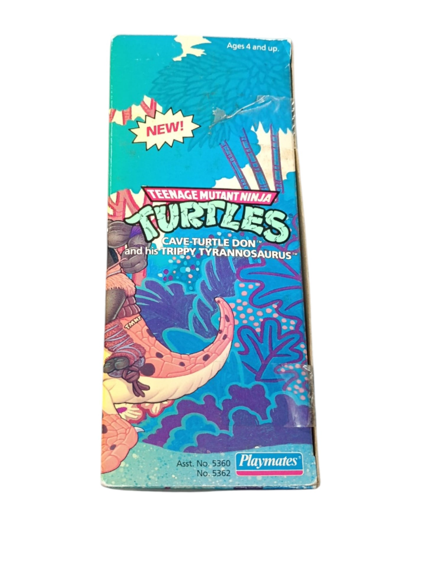 Figurine Tortues Ninja Cave Turtle Don avec dinosaure Neuf