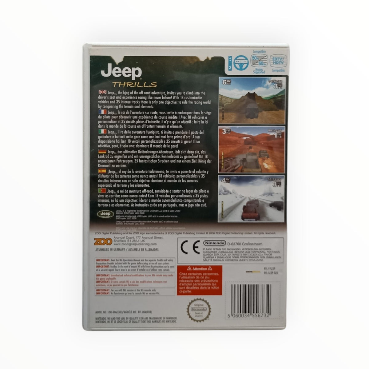 Jeep Thrills complet PAL EUR Nintendo Wii