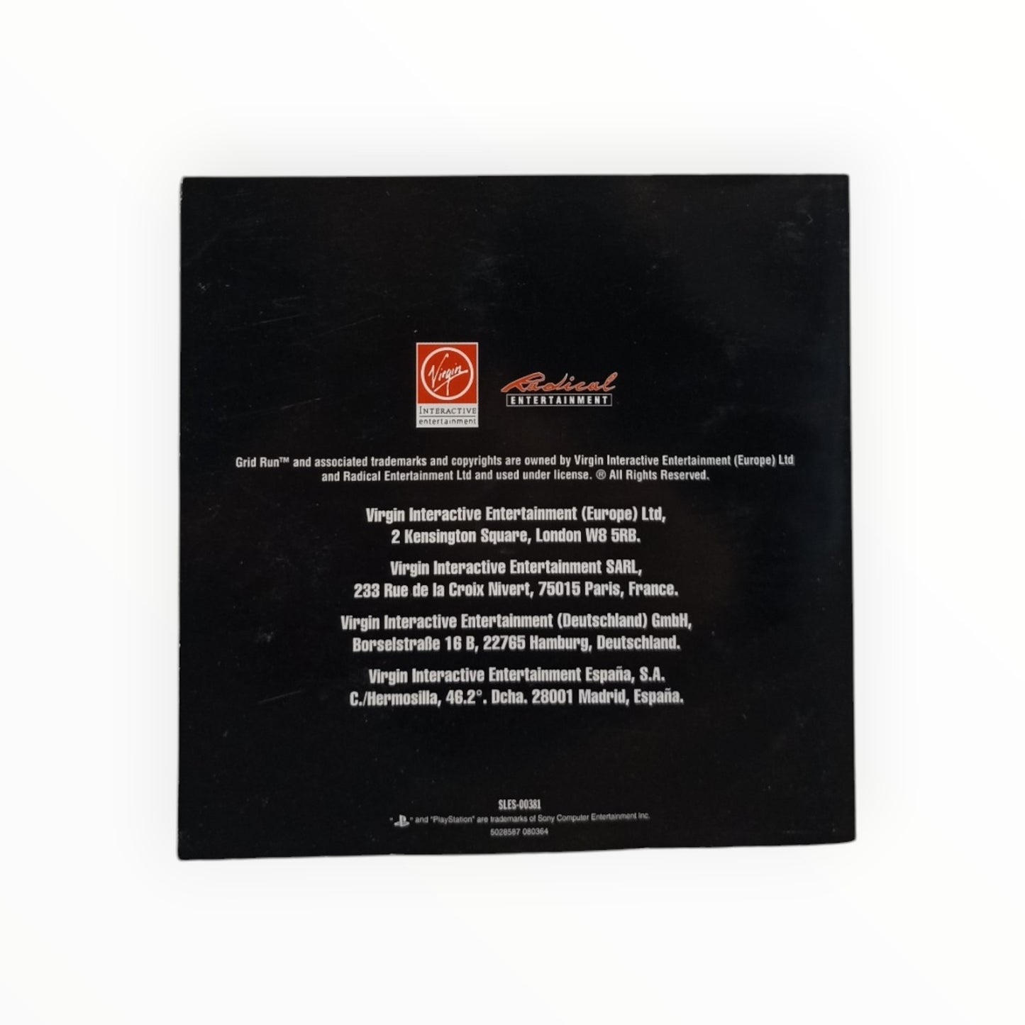 Notice G2 Grid Run Playstation 1 (PS1) PAL