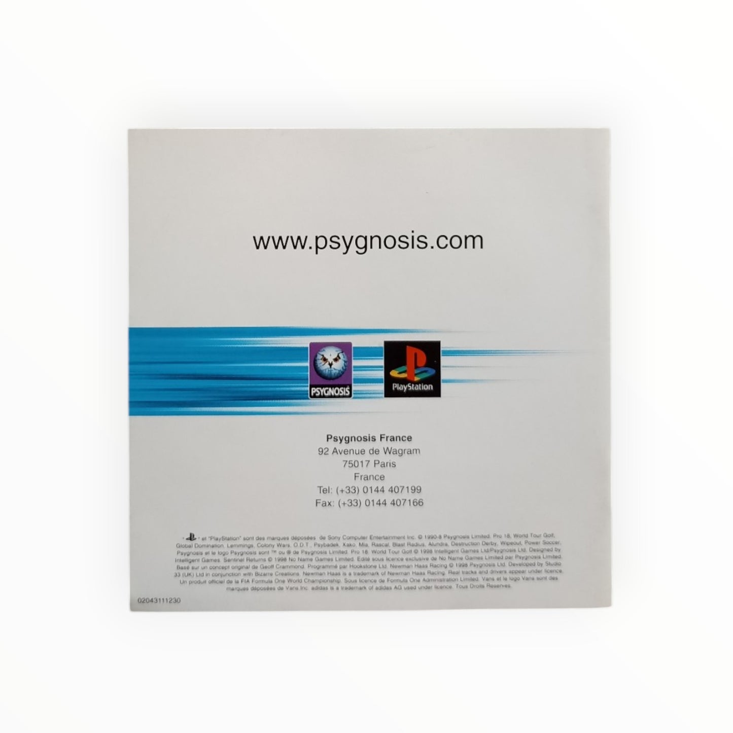 Catalogue Automne / Hiver 98 Jeux Playstation 1 (PS1)
