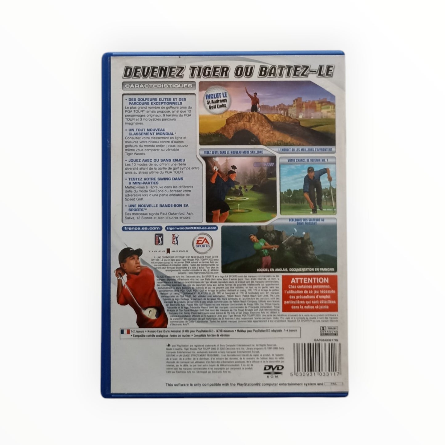 Tiger Woods PGA Tour 2003 PlayStation 2 (PS2) Complet PAL
