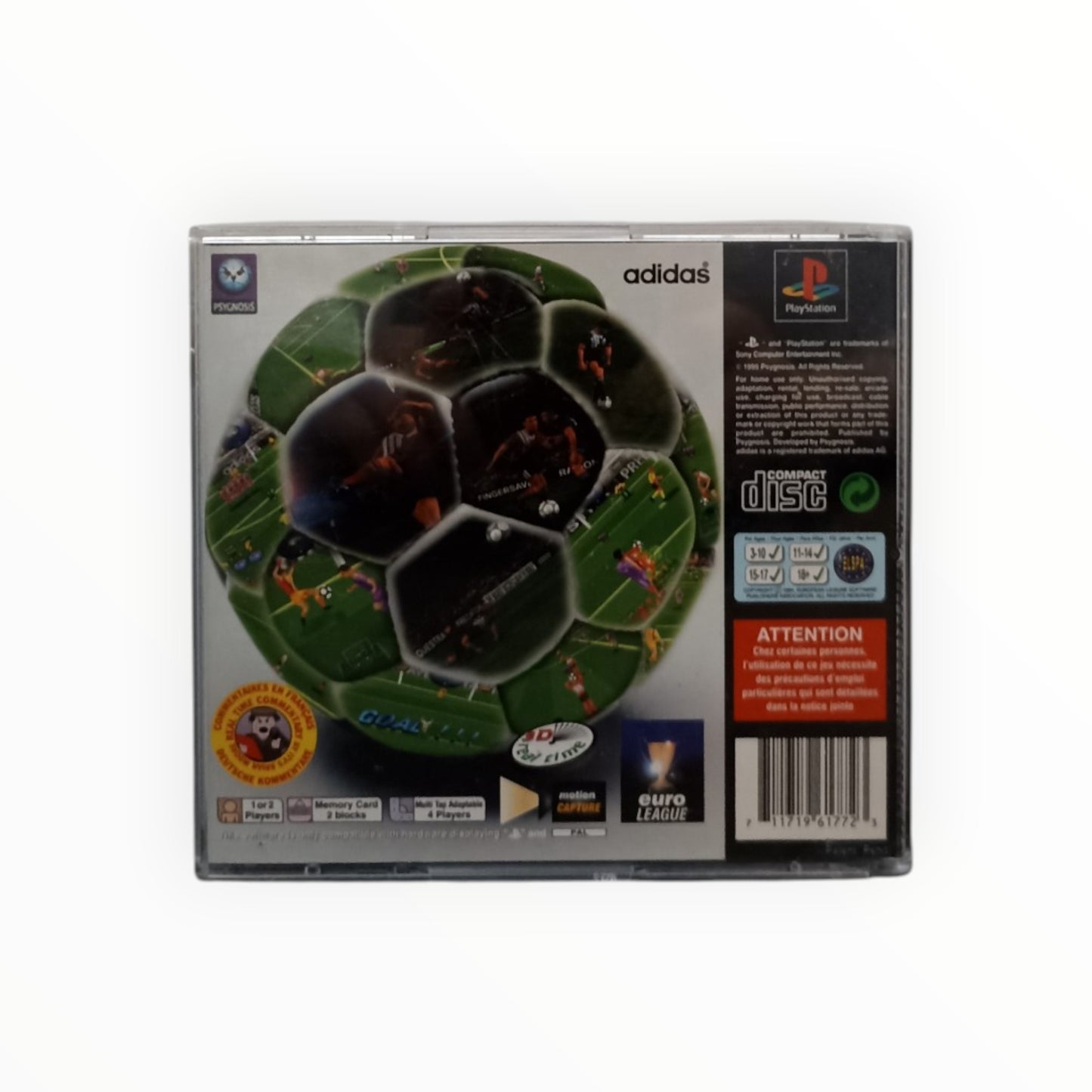 Adidas Power Soccer Playstation 1 Seconde Vie