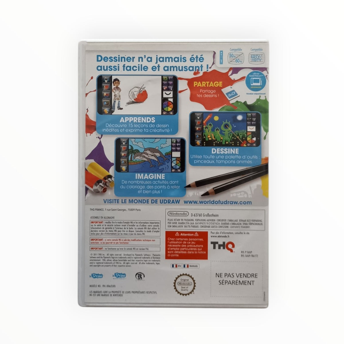 uDraw Studio Dessiner Facilement (Nintendo Wii) PAL Complet
