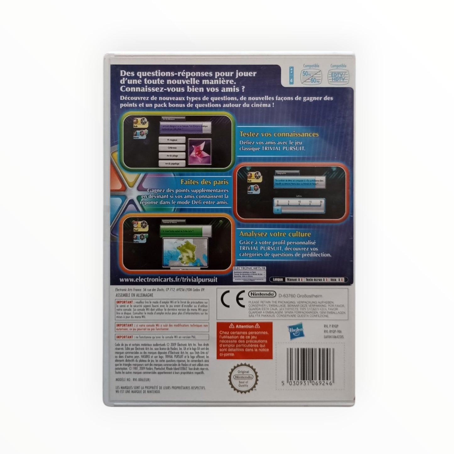 Trivial Pursuit Nintendo Wii PAL FRA complet