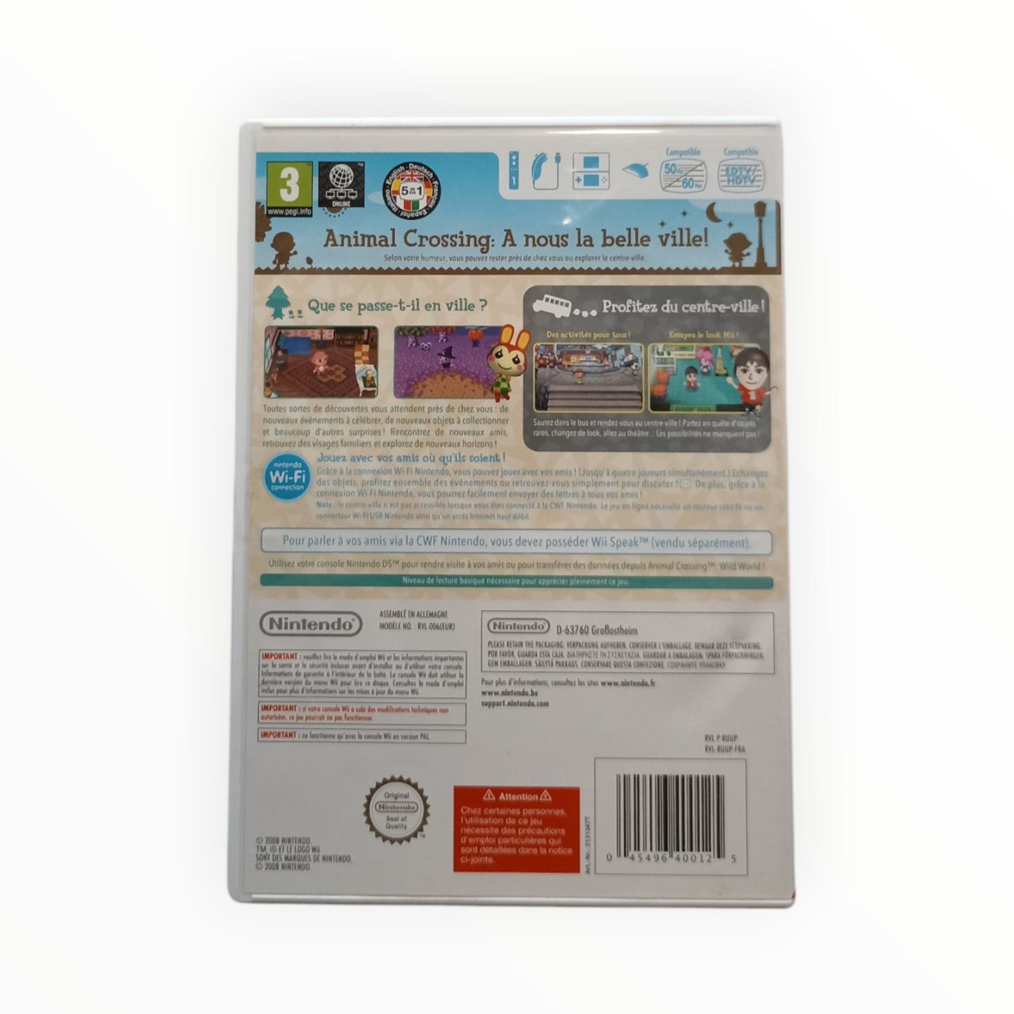 Animal Crossing Let’s Go To The City Nintendo Selects Nintendo Wii FRA complet
